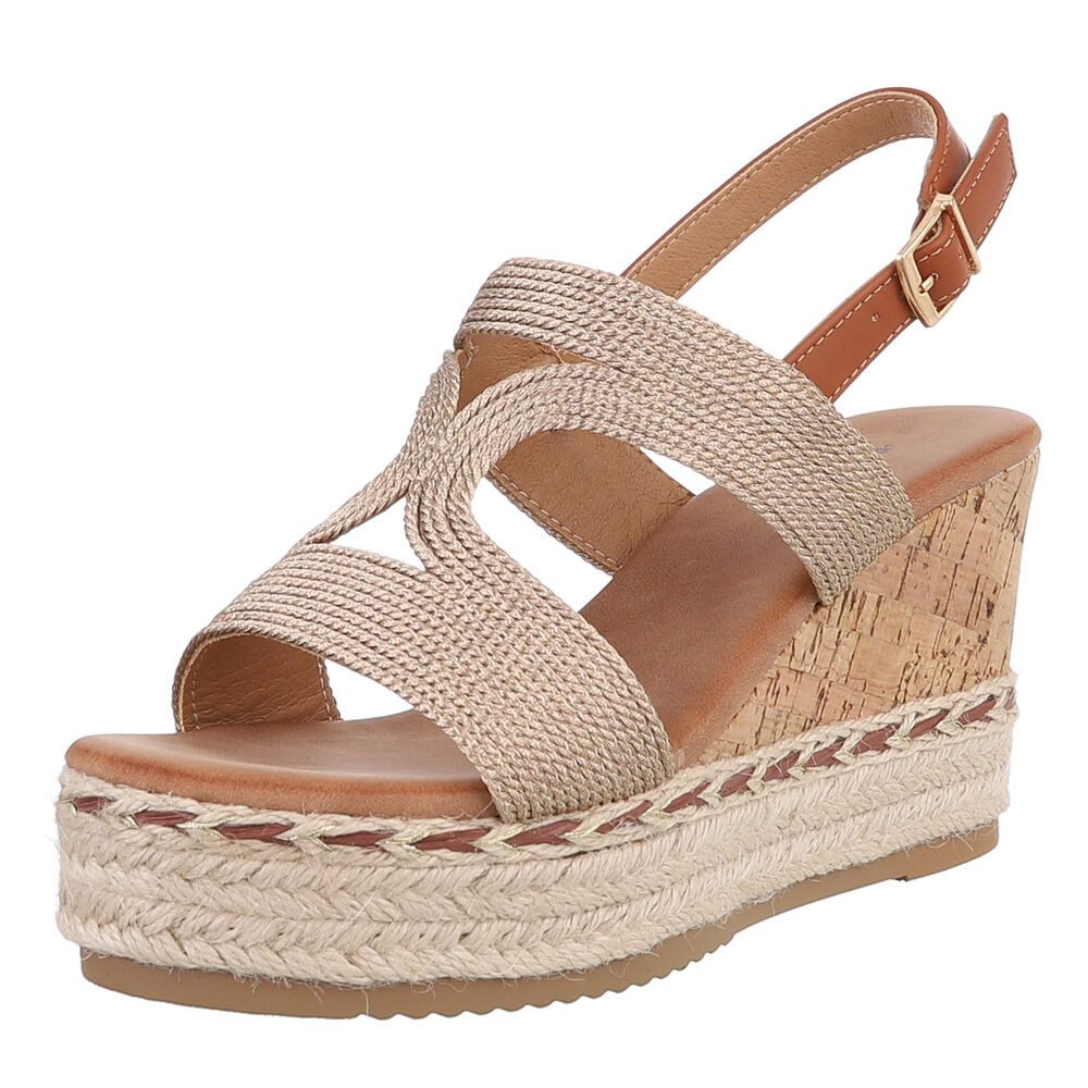 Ital-Design Modische Espadrilles mit Keilabsatz für günstig online kaufen