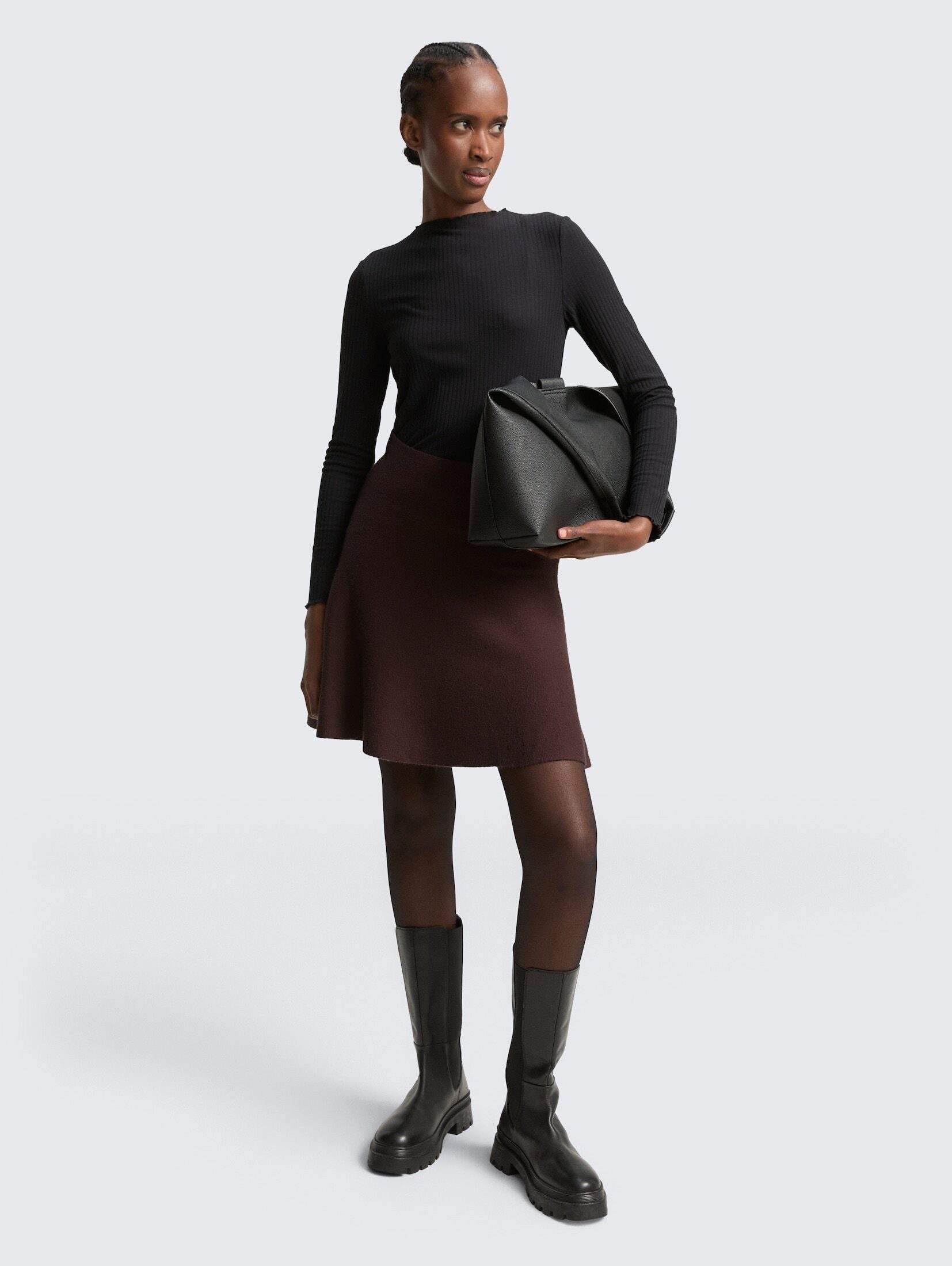 TOM TAILOR Denim Minirock Röcke Mini Skater Strickrock günstig online kaufen