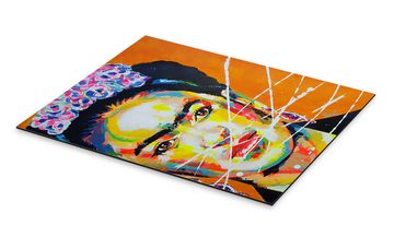 Posterlounge Alu-Dibond-Druck Marie-Armelle Borel, Frida Kahlo Pop Art, Wohnzimmer Malerei