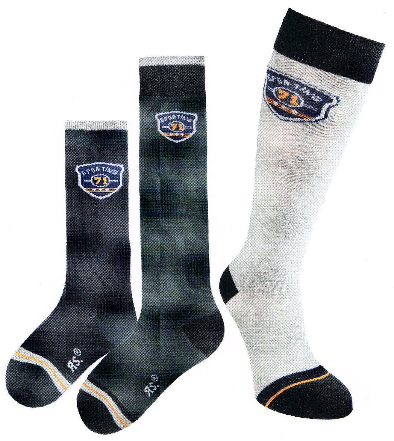 Riese Kniestrümpfe Riese Jungen Kniestrumpf Strumpf 3er Pack Sporting Kniestrümpfe marine (3-Paar)