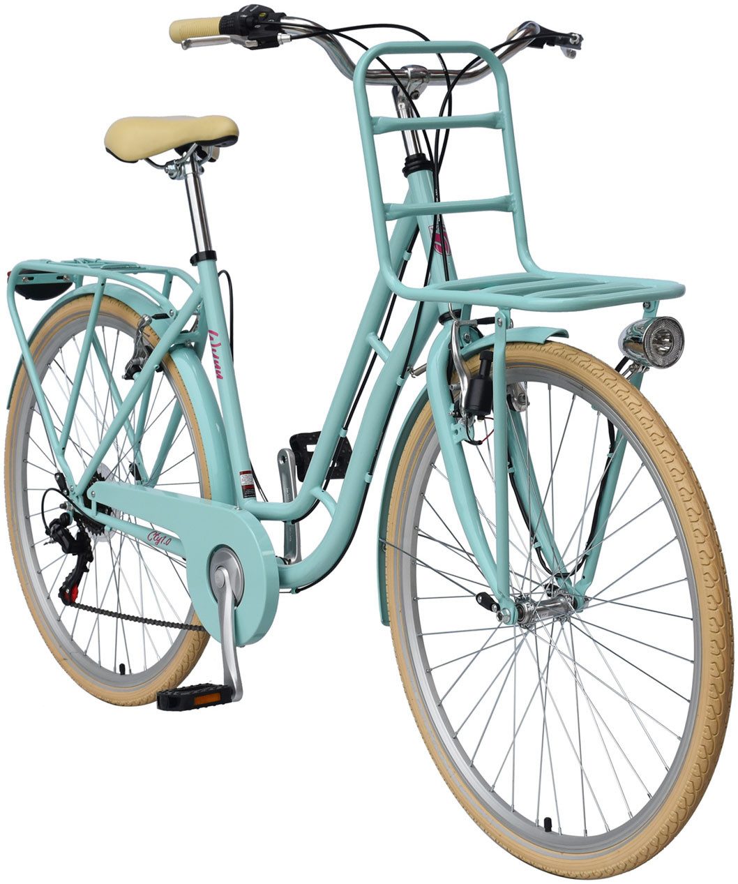 WYNN City bike CITY1.0, 6-speed Shimano Tourney derailleur, derailleur gears