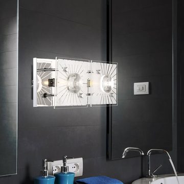 Globo LED Wandleuchte, Leuchtmittel nicht inklusive, Wandleuchte Kristalle Kristallleuchte Wand Modern Wandlampe 2x