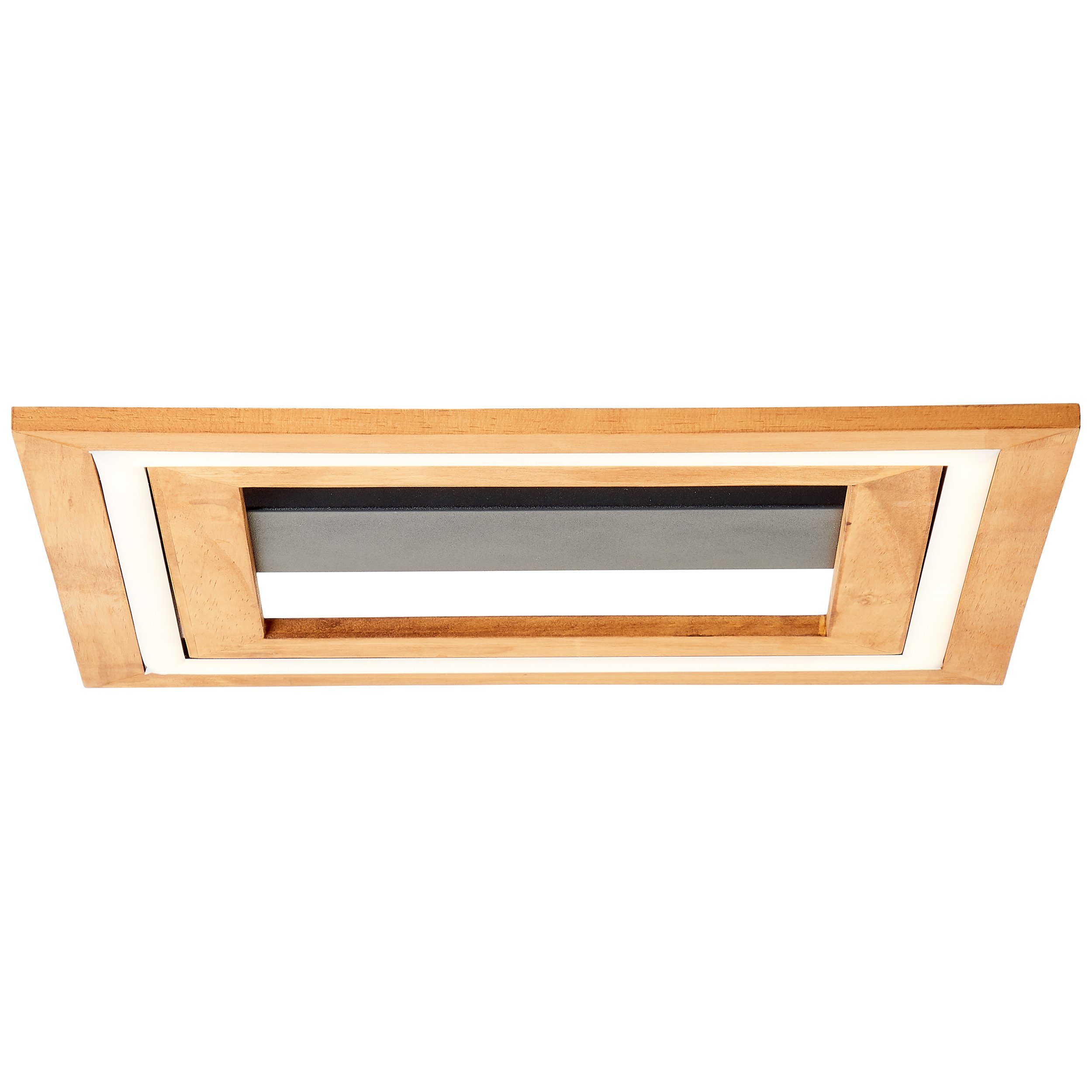 Deckenleuchte Rhea Brilliant LED 1 35x35cm schwarz/holz, Holz/Metall/Kunststoff, Deckenleuchte Rhea,