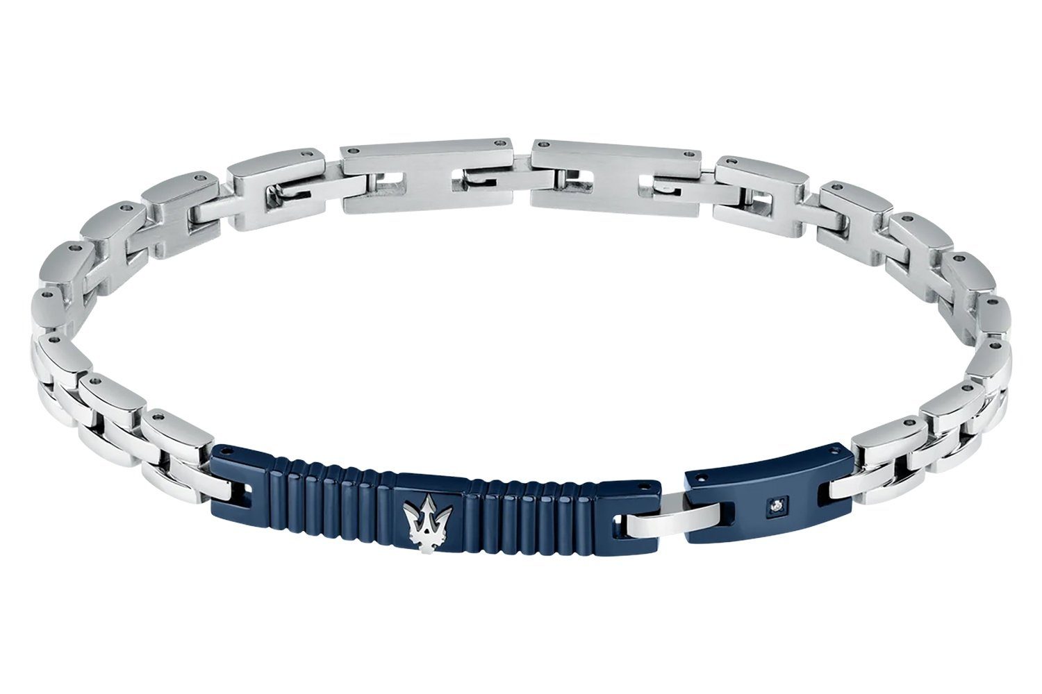 Gliederarmband mit MASERATI Edelstahl Diamant