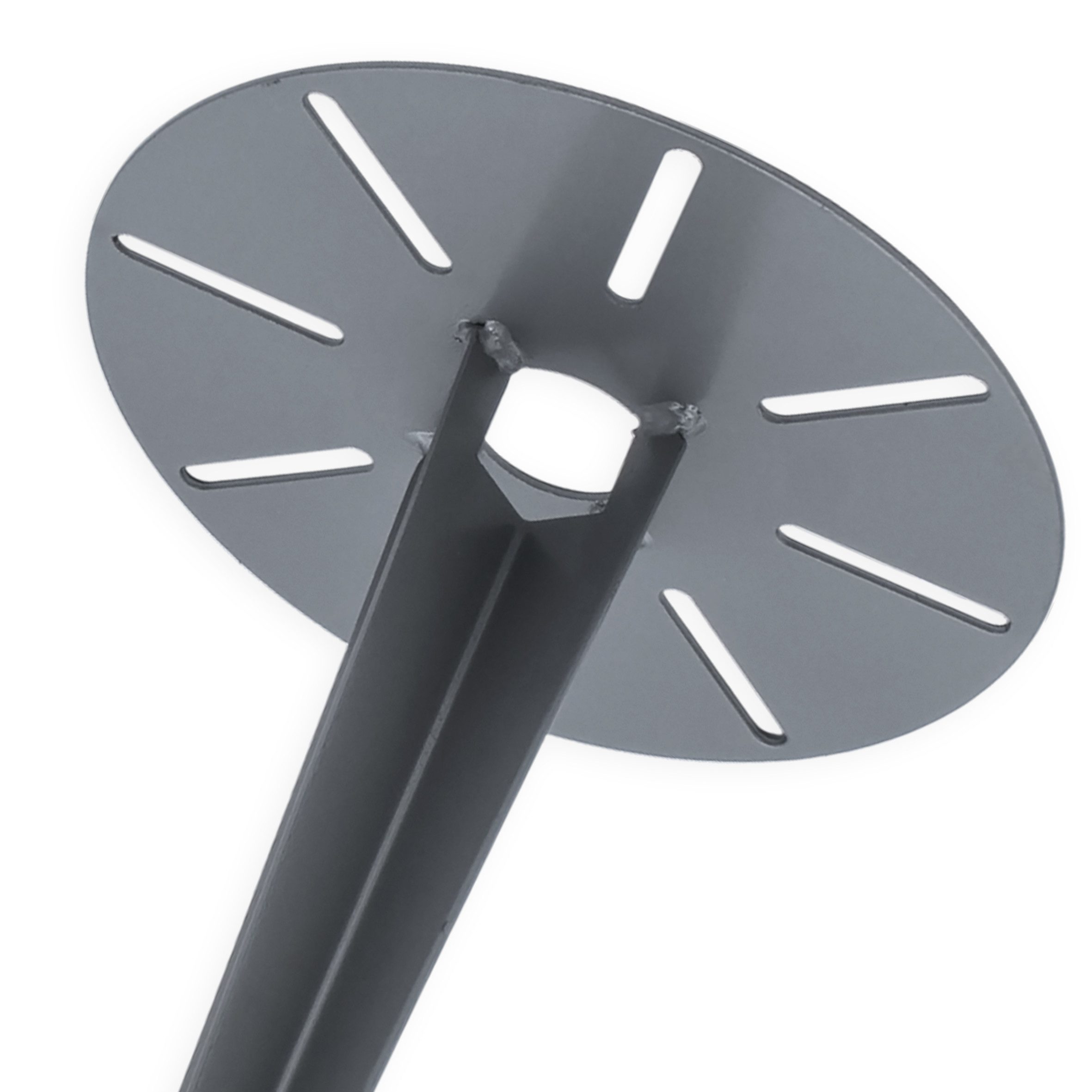 Spetebo Bodenanker Einschlag Erdspieß rund für Gartenlampen - 30 x 18 cm, für Kugelleuchten, zum Einschlagen, (Anzahl, 1-St., Stück), wetterfest und langlebig