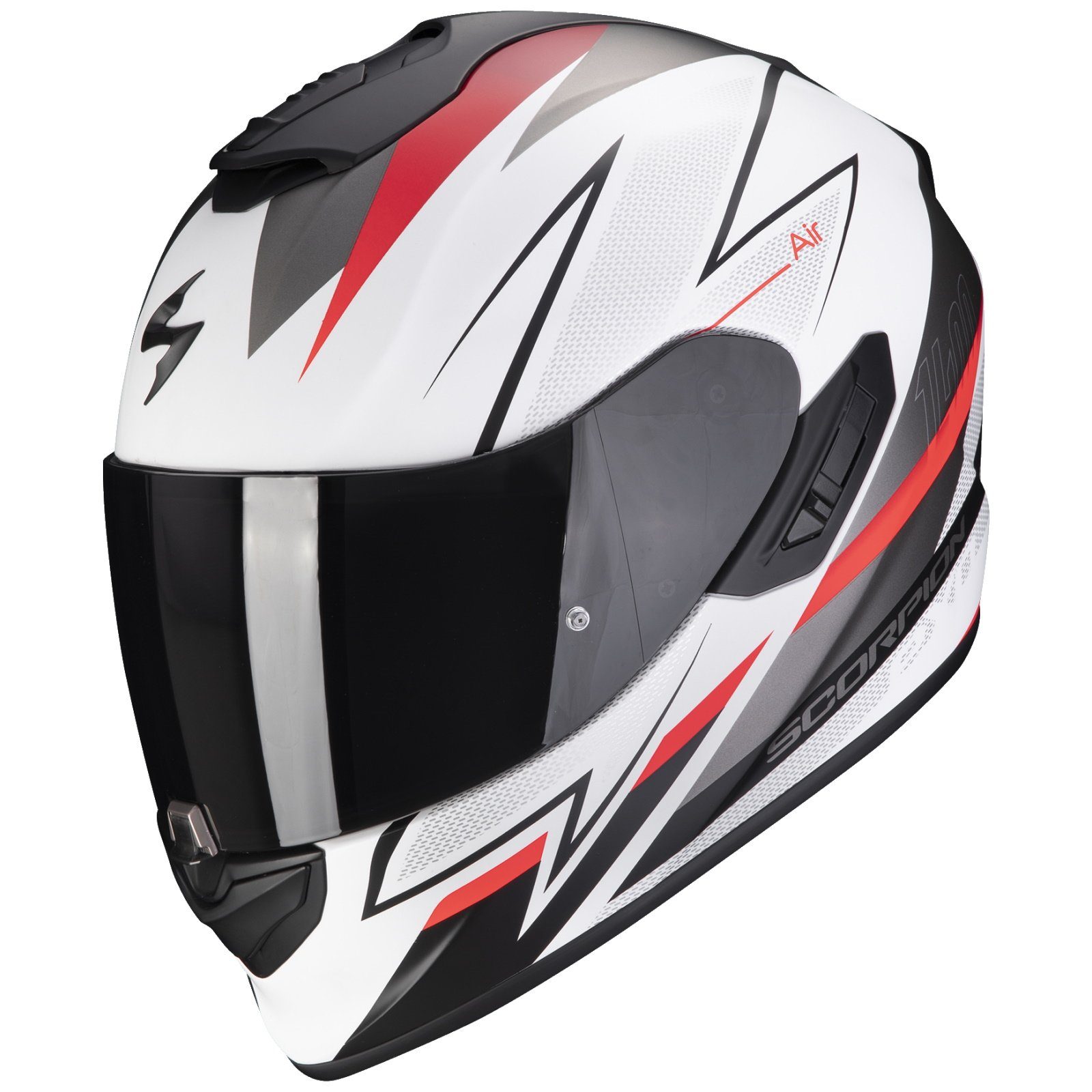 Motorradhelm Scorpion Exo-1400 Evo Air Thelios Matt-Weiss / Rot
