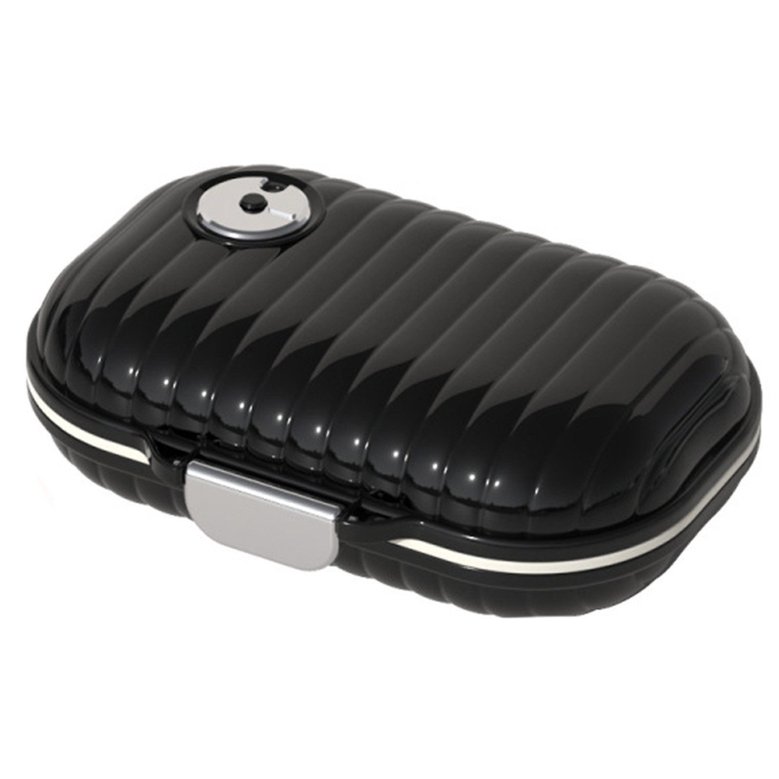 Jumpeak Pillendose tablettenbox 7 tage,pillendose 7 tage,pillendose klein für unterwegs (Muschelförmige Pillendose, Tablettenbox, Luftdicht), Sortierbox, Pillendose, 2 Farben, 2 Größen, Tragbare Pillenbox