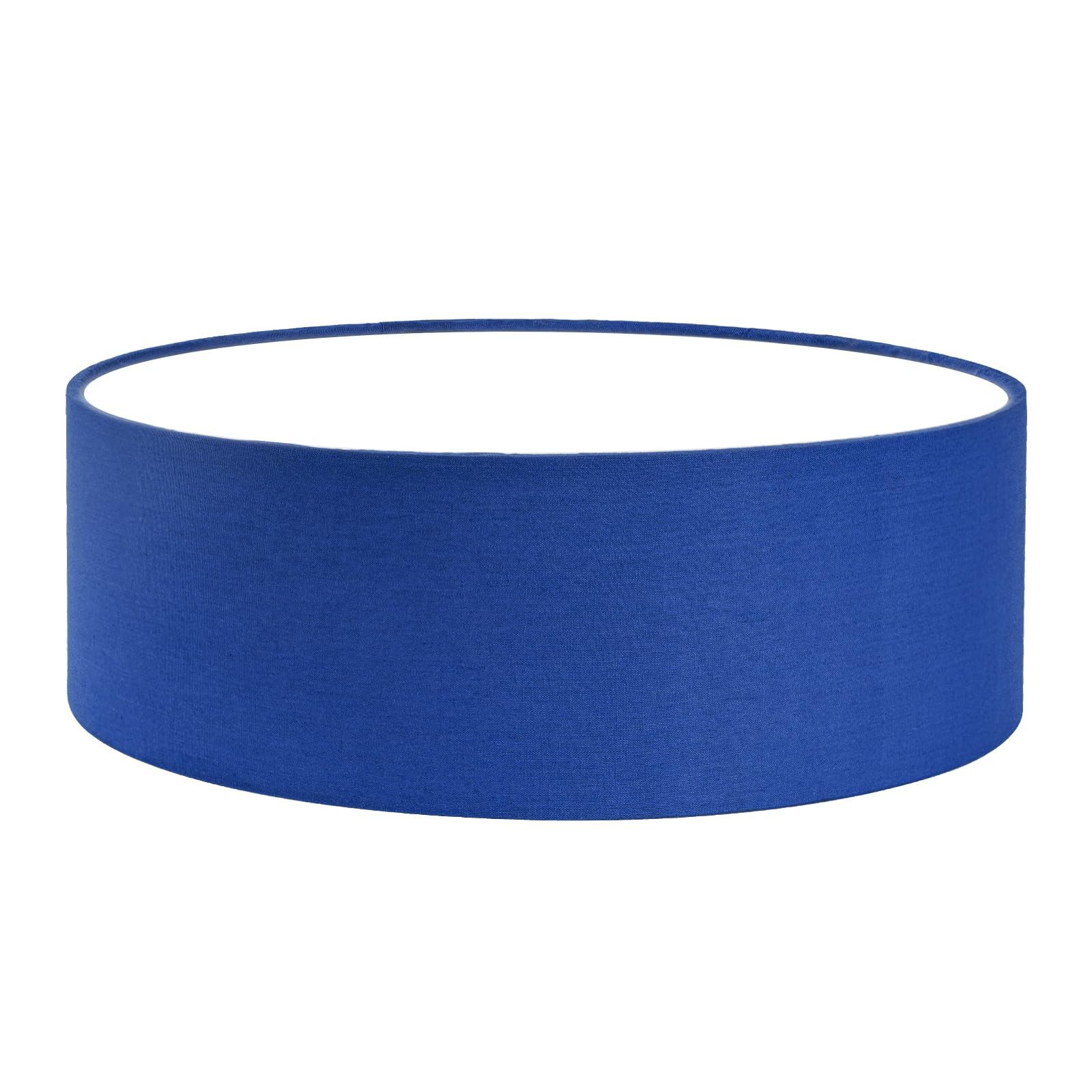 LQWELL Лампиschirm Deckenleuchte mit Leinenstoff-Lampenschirm, E27,Ø30cm x H10cm, Wohnzimmerlampe Schlafzimmer Kinderzimmer Flur Lampe