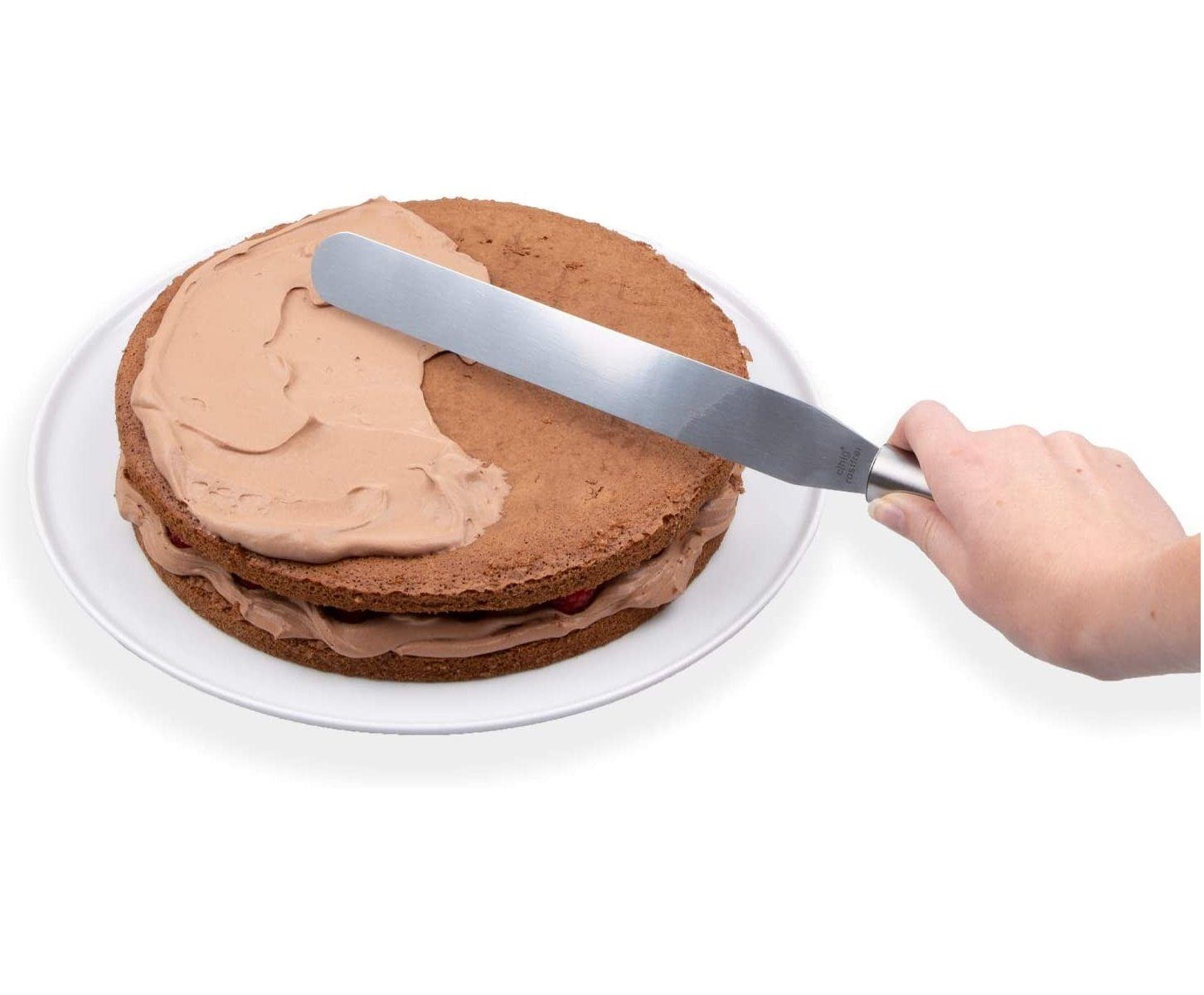 CHG Streichpalette Streichpalette Konditorenmesser 37 cm x 3 cm für präzises Arbeiten, Edelstahl, ideal für Kuchen und Torten