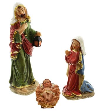 Dekoleidenschaft Krippenfigur Figurenset für die Weihnachtskrippe, Krippenfiguren, Weihnachtsfiguren (11 St), mit Maria, Joseph, Jesuskind, hl. 3 Könige, Hirte & Tieren