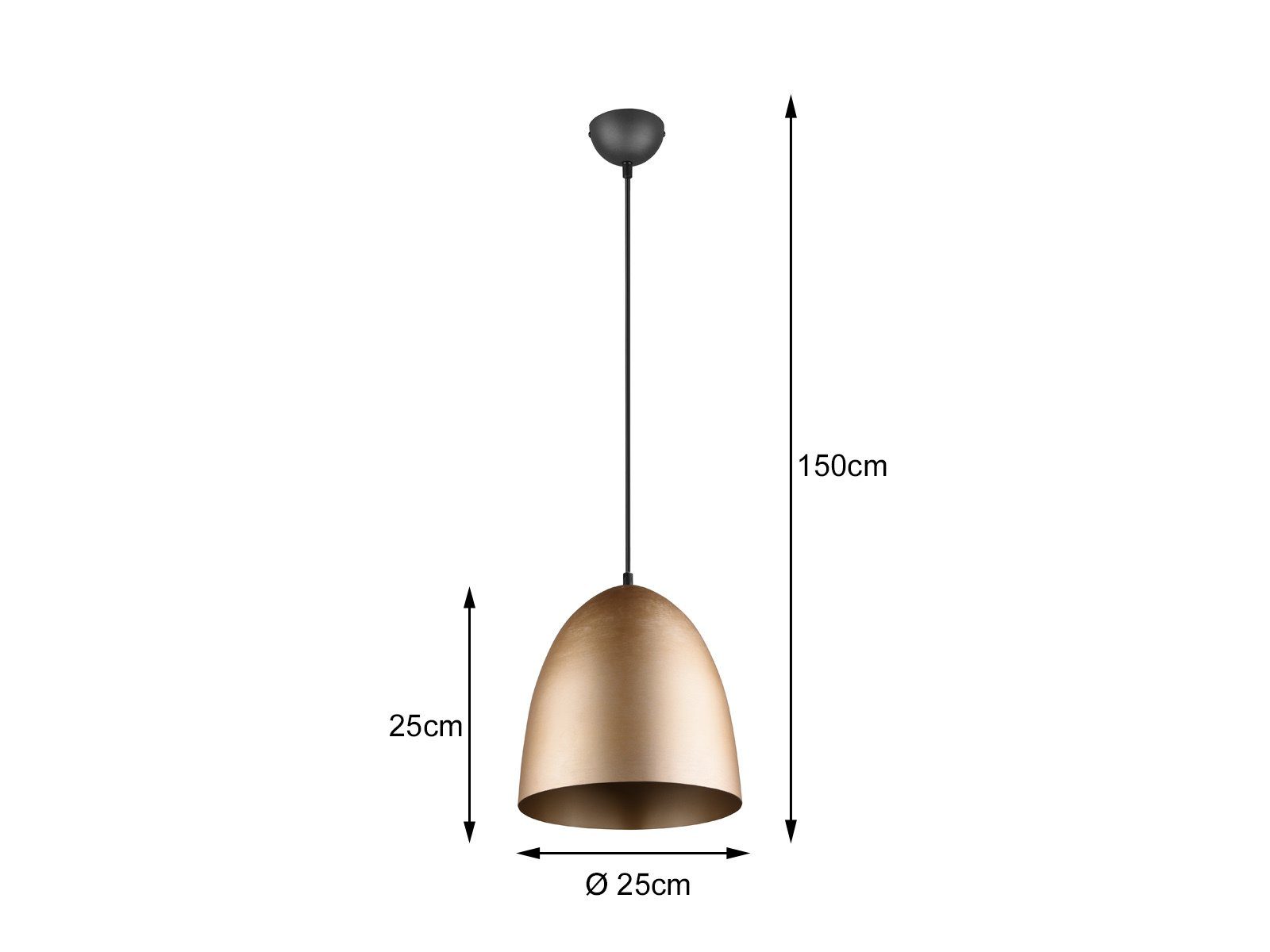 Dimmfunktion, & meineWunschleuchte hängend Messing warmweiß, Kücheninsel Gold-en, LED Ø LED 25cm klein-e Esstisch Lampe Pendelleuchte, wechselbar, über-n