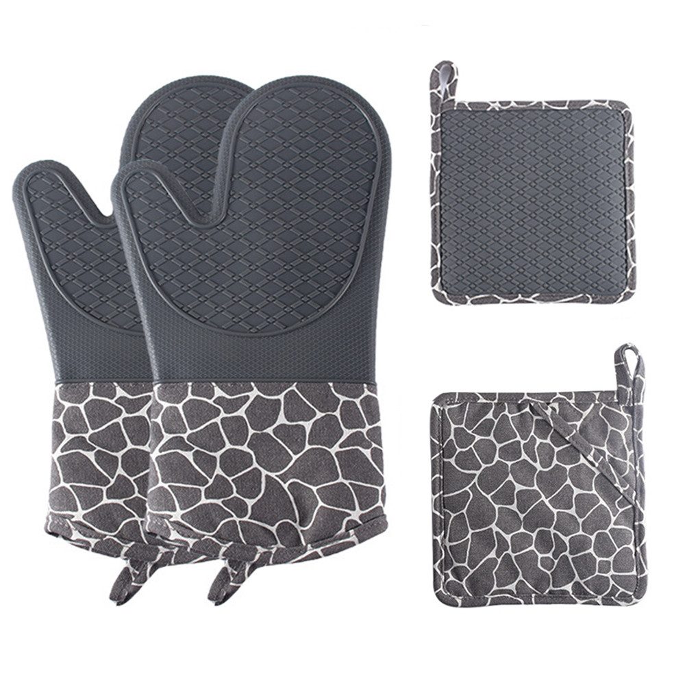 Auledio Topflappen Ofenhandschuhe 230°C Hitzebeständig - Rutschfest Silikon günstig online kaufen