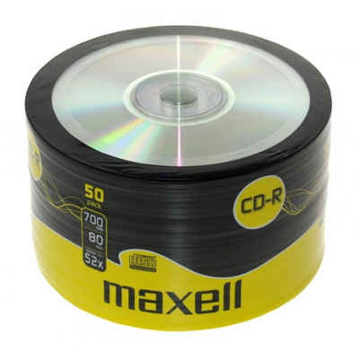 Maxell CD-Rohling 50 Maxell Rohlinge CD-R 80Min 700MB 52x Shrink