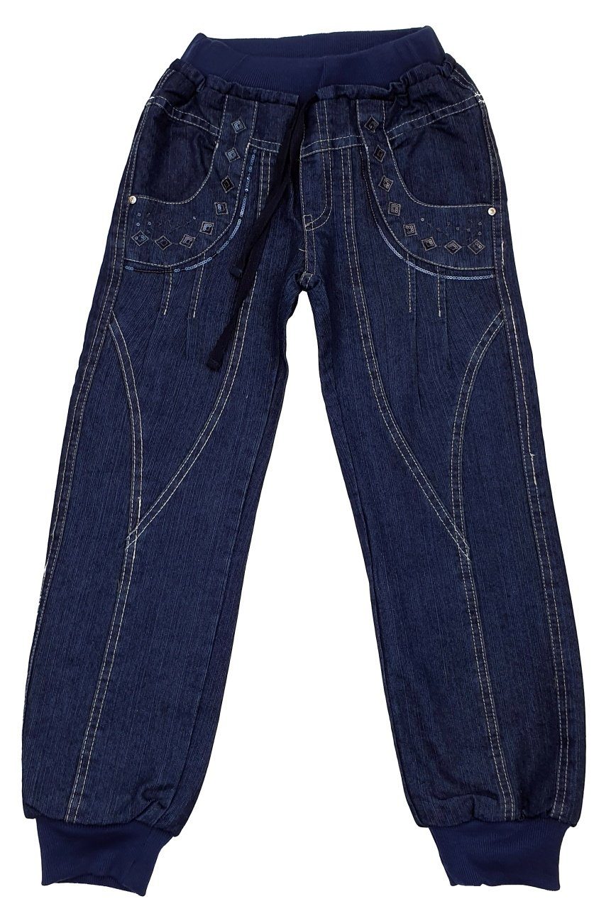 Girls Fashion Thermohose Mädchen Jeanshose, dünn gefütterte Jeans, Winterhose, M909