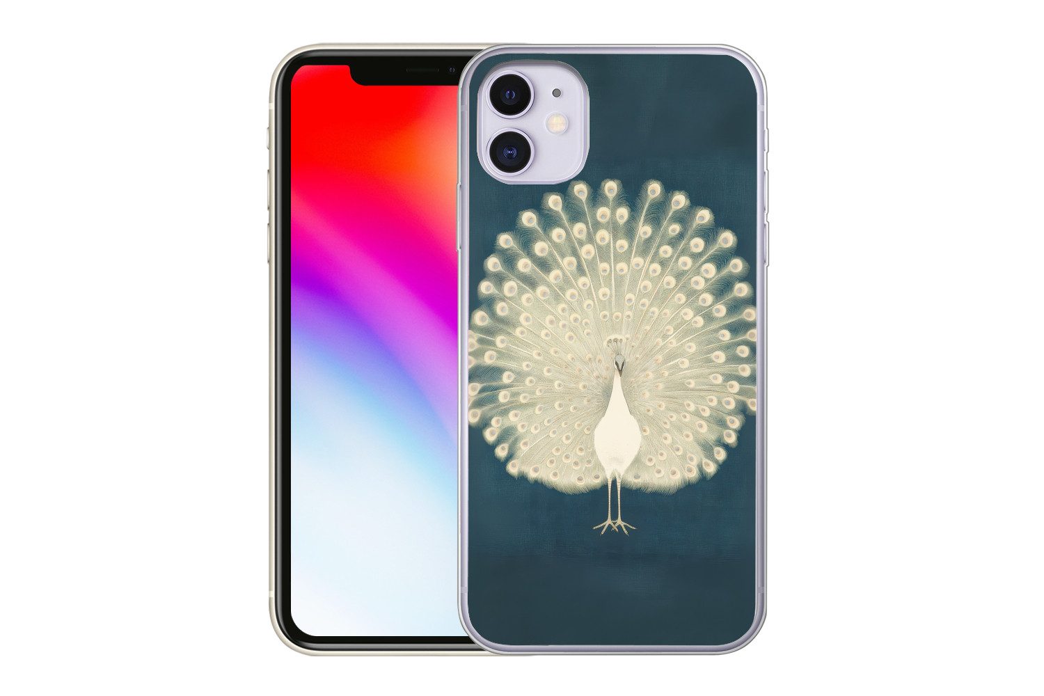 MuchoWow Handyhülle für Apple iPhone 11 Vogel - Blau - Vintage, Smartphone-Bumper, Print, Handy Schutzhülle Dünn