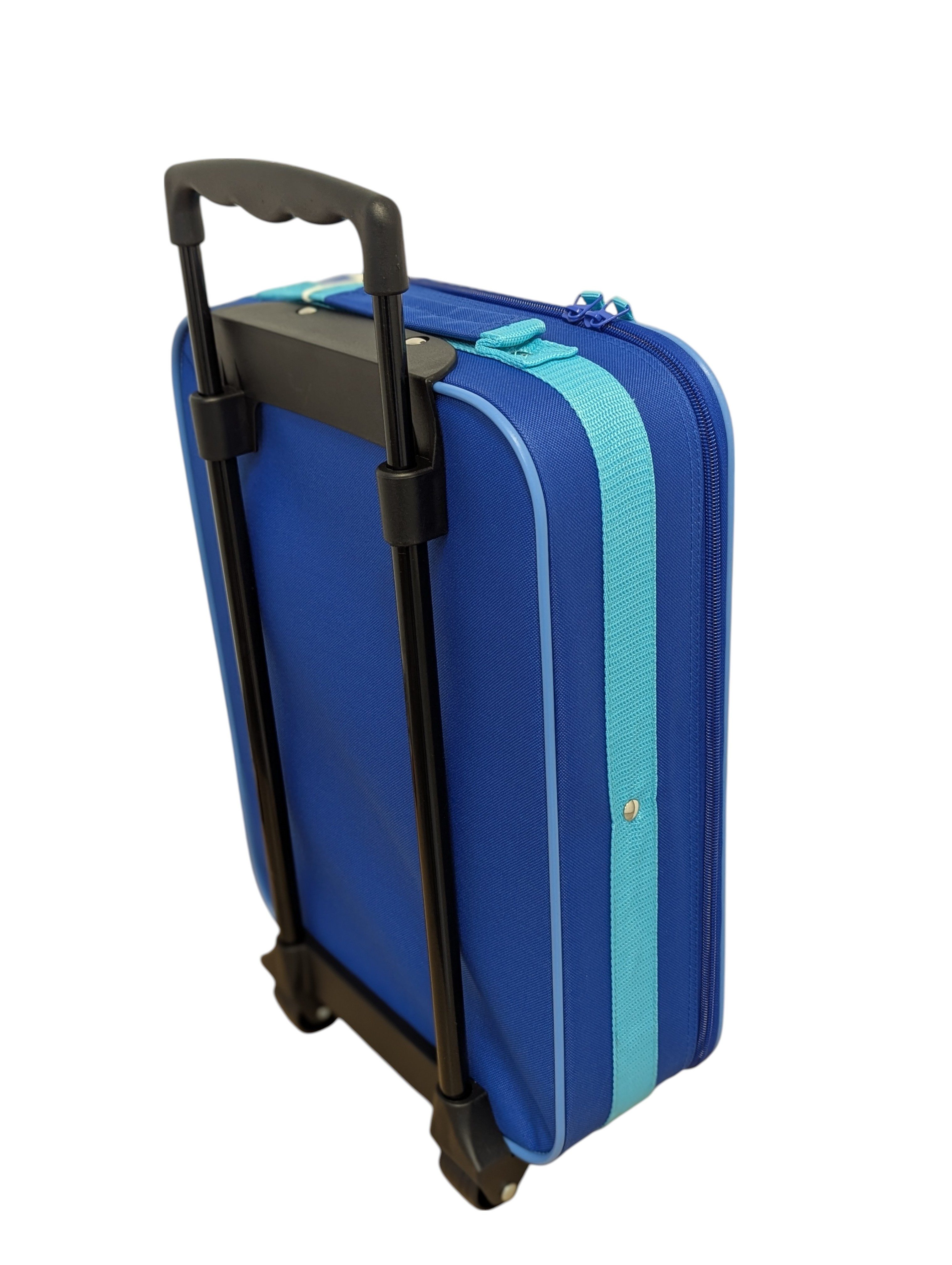 PAW PATROL Kinderkoffer Trolley Kindertrolley Kinder Koffer Handgepäck Pawpatrol Blau 12 L, 2 Rollen, Rundumöffnung, Spanngurt, Teleskopgriff, Leicht – Bild 4 von 5