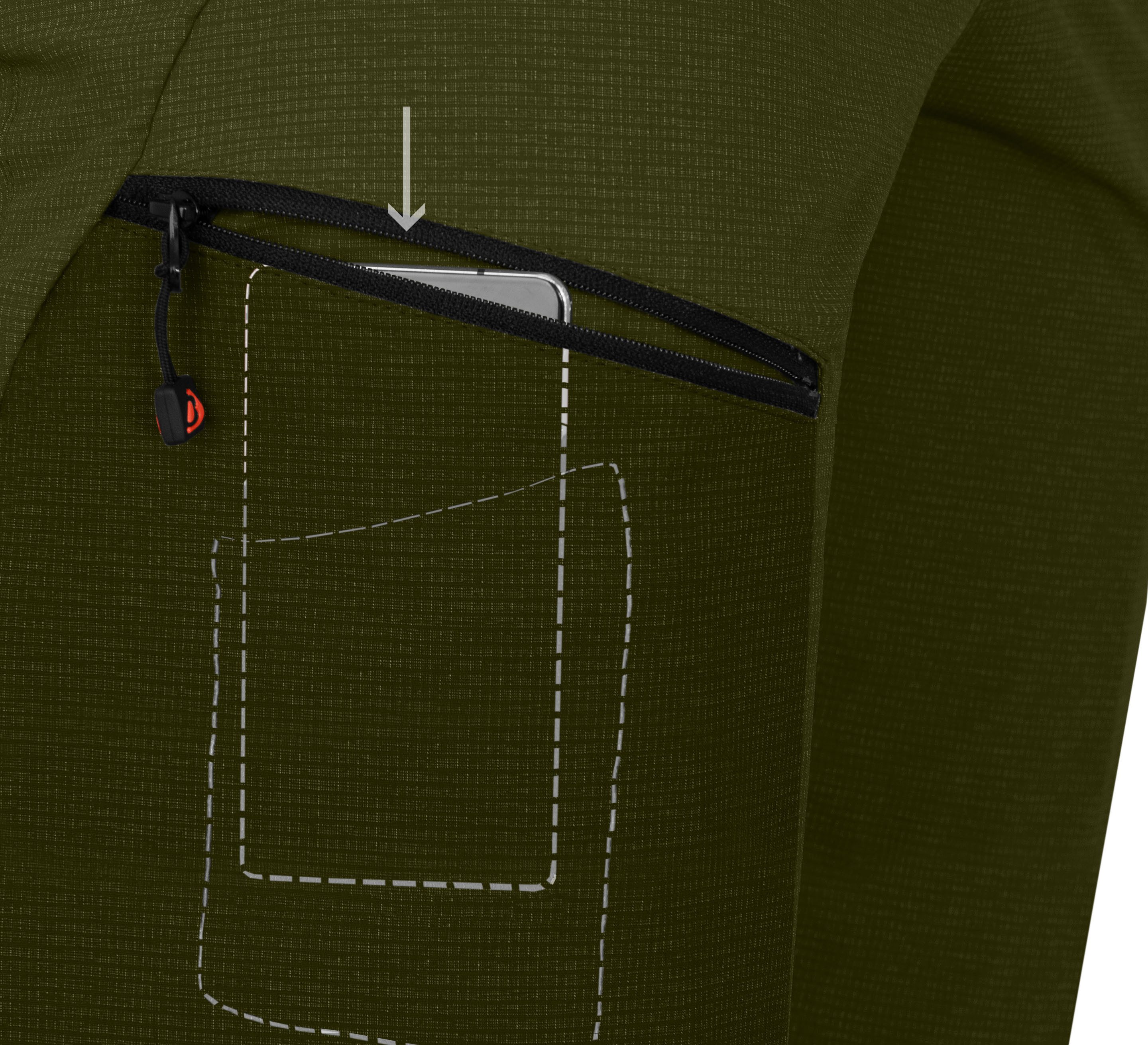 Bergson Outdoorhose PORI Damen Wanderhose, robust, elastisch, Normalgrößen, dunkel grün