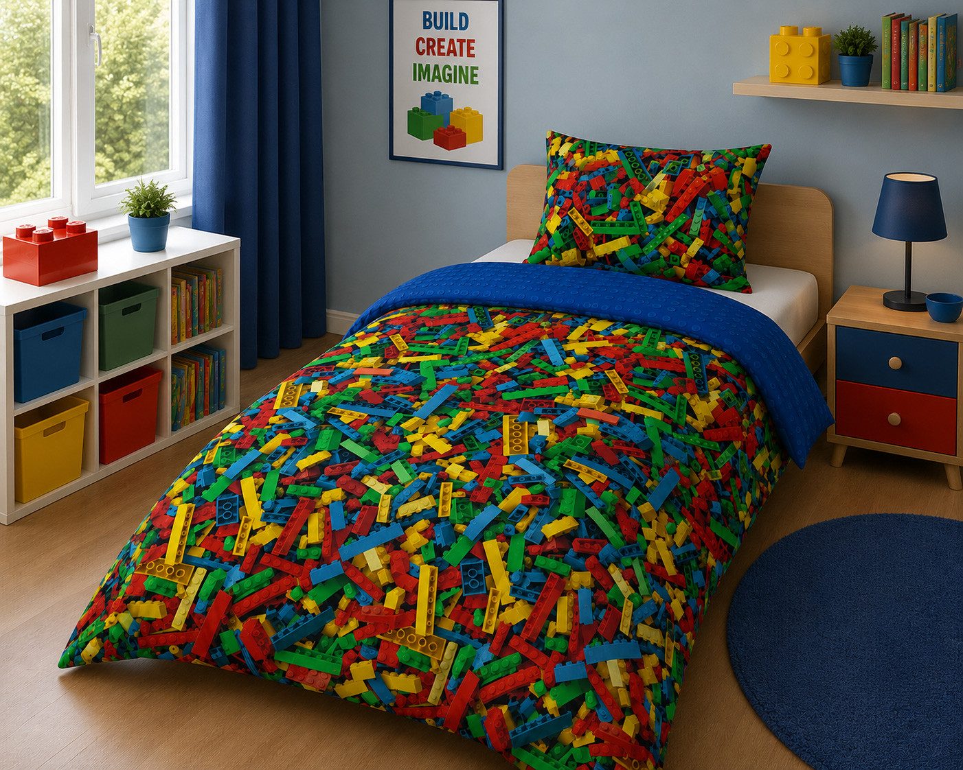 texpot Bettwäsche Bausteine Bricks Bettwäsche Garnitur, 2 teilig