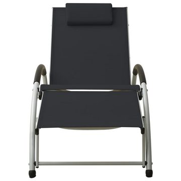 vidaXL Gartenlounge-Sessel Liegestuhl Relaxstuhl Gartenliege Sonnenliege mit Nackenkissen Textil