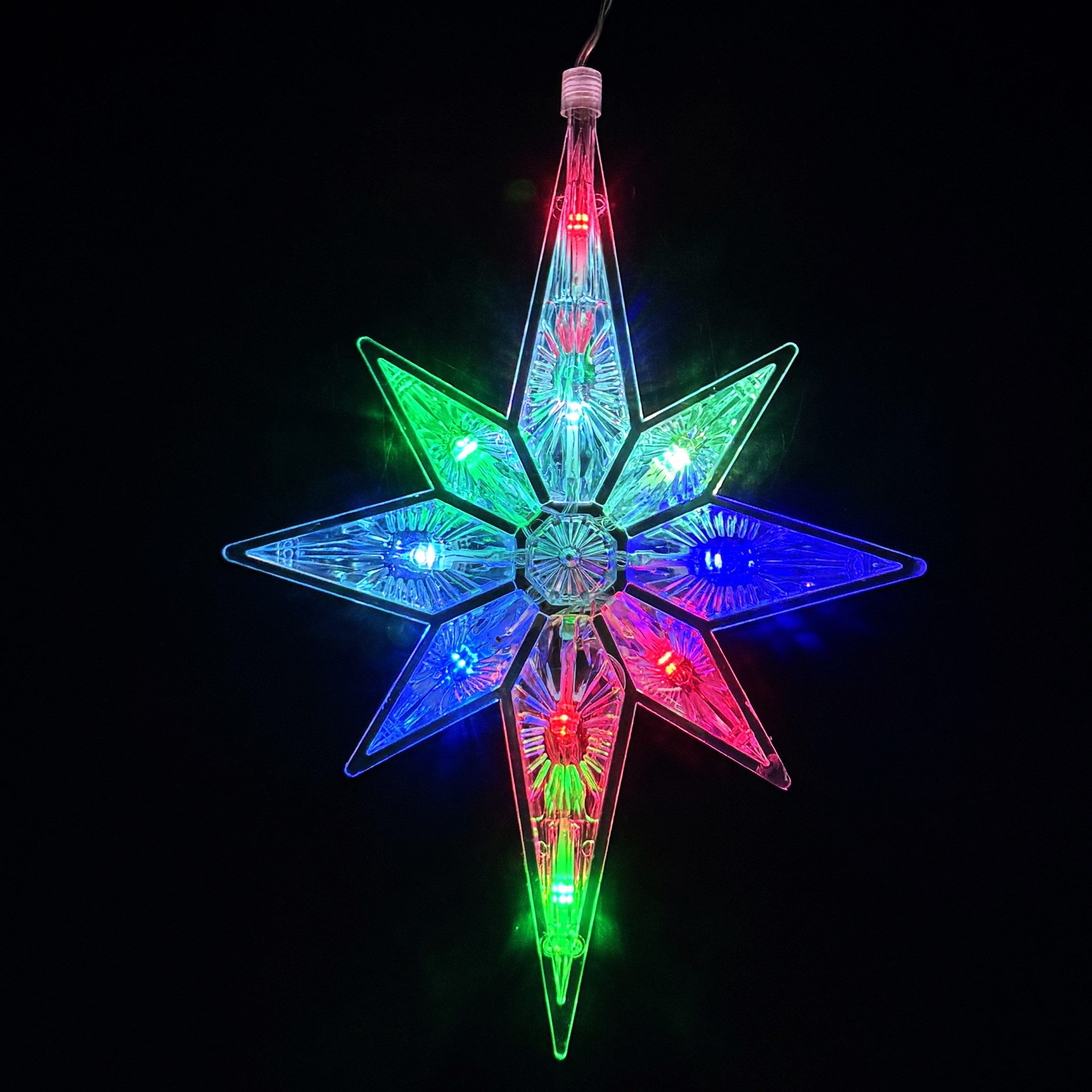 Online-Fuchs LED Stern 4 Sterne für Weihnachten zum Aufhängen mit Saugnapf- günstig online kaufen