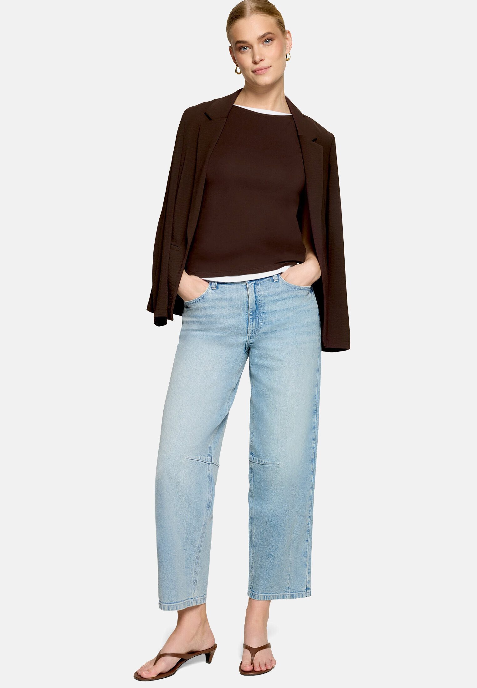 Zero Tanktop Damen Shirt mit U-Boot-Ausschnitt Material