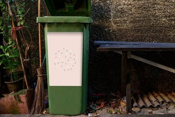MuchoWow Wandsticker Sommer - Muster - Pastell (1 St), Mülleimer-aufkleber, Mülltonne, Sticker, Container, Abfalbehälter