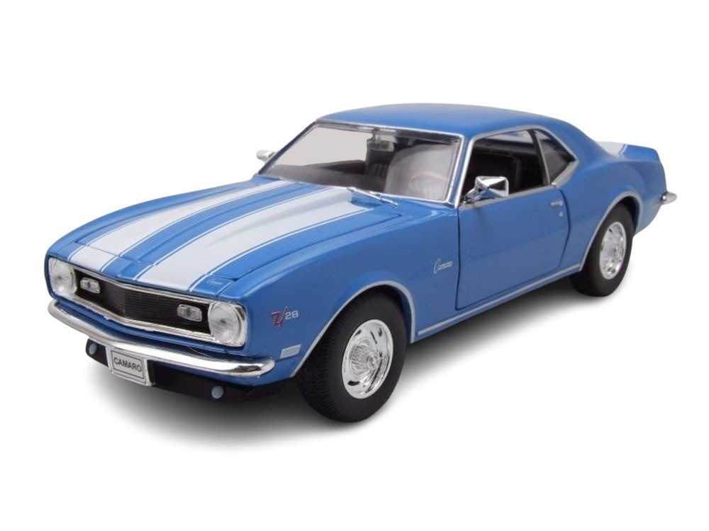Welly Modellauto Chevrolet Camaro Z28 1968 blau, Maßstab 1:24