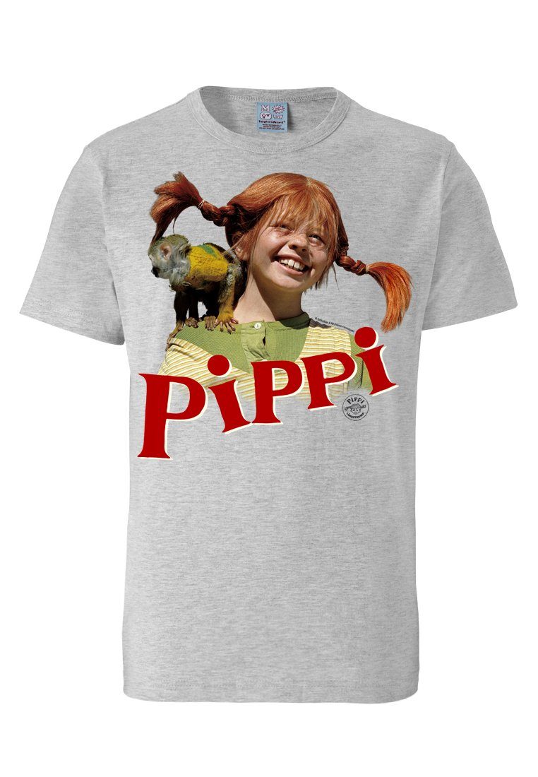 coolem Äffchen Pippi - mit Herr Langstrumpf Frontprint LOGOSHIRT T-Shirt Nilsson