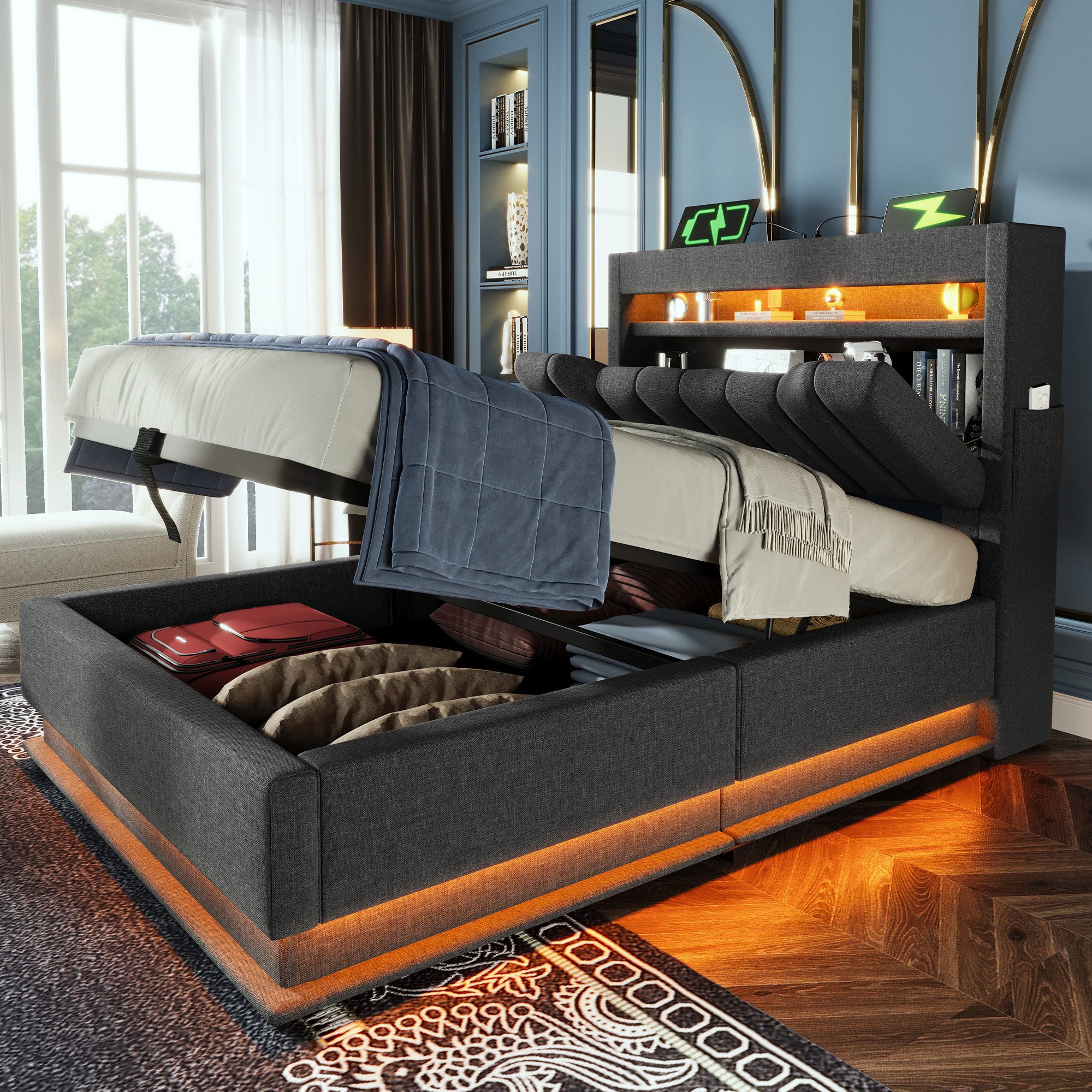TavilaEcon Boxspringbett Modernes LED-Bett mit Smart-Funktionen, günstig online kaufen