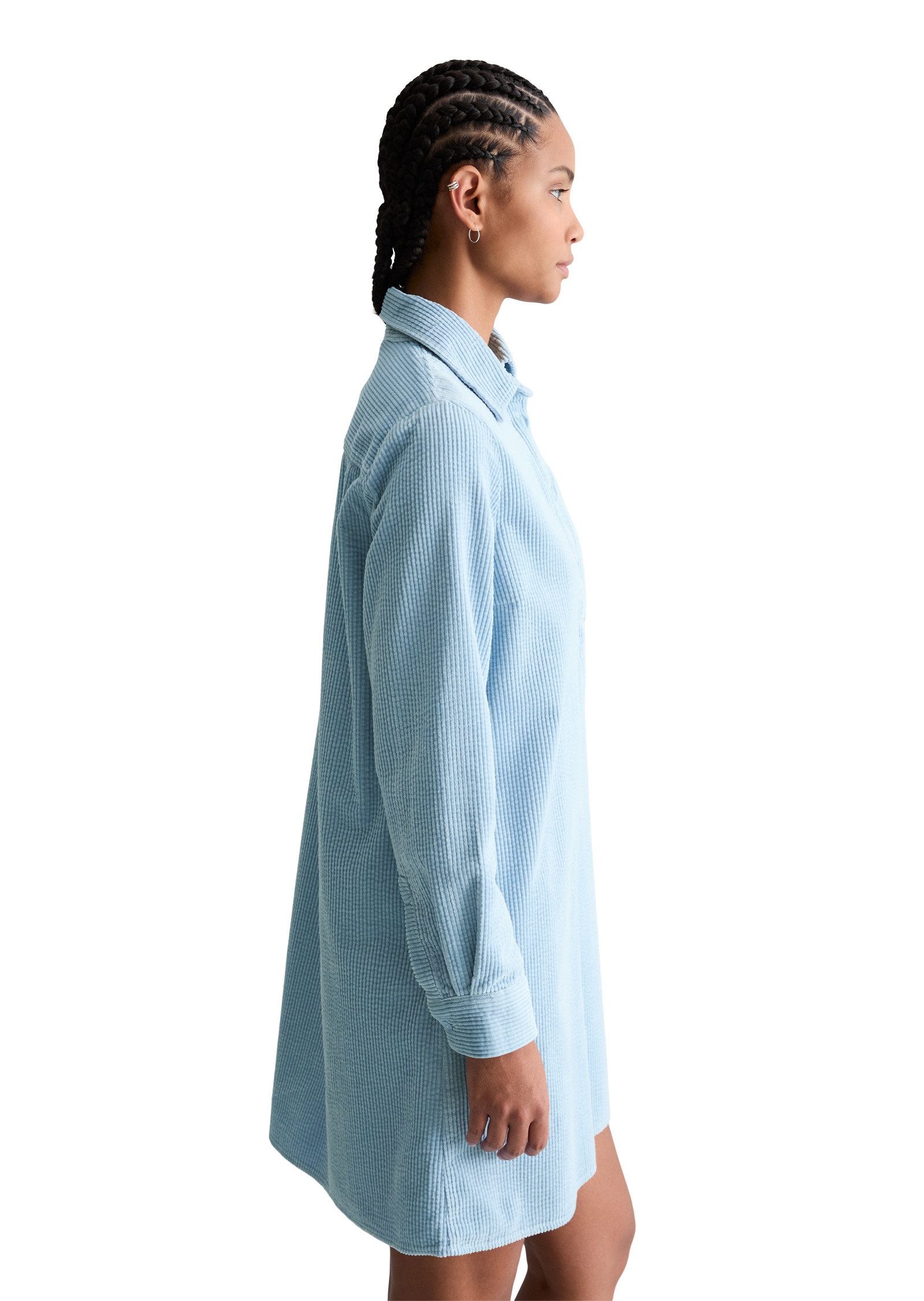 Marc O'Polo DENIM Hemdblusenkleid mit lässiger Bubble-Struktur