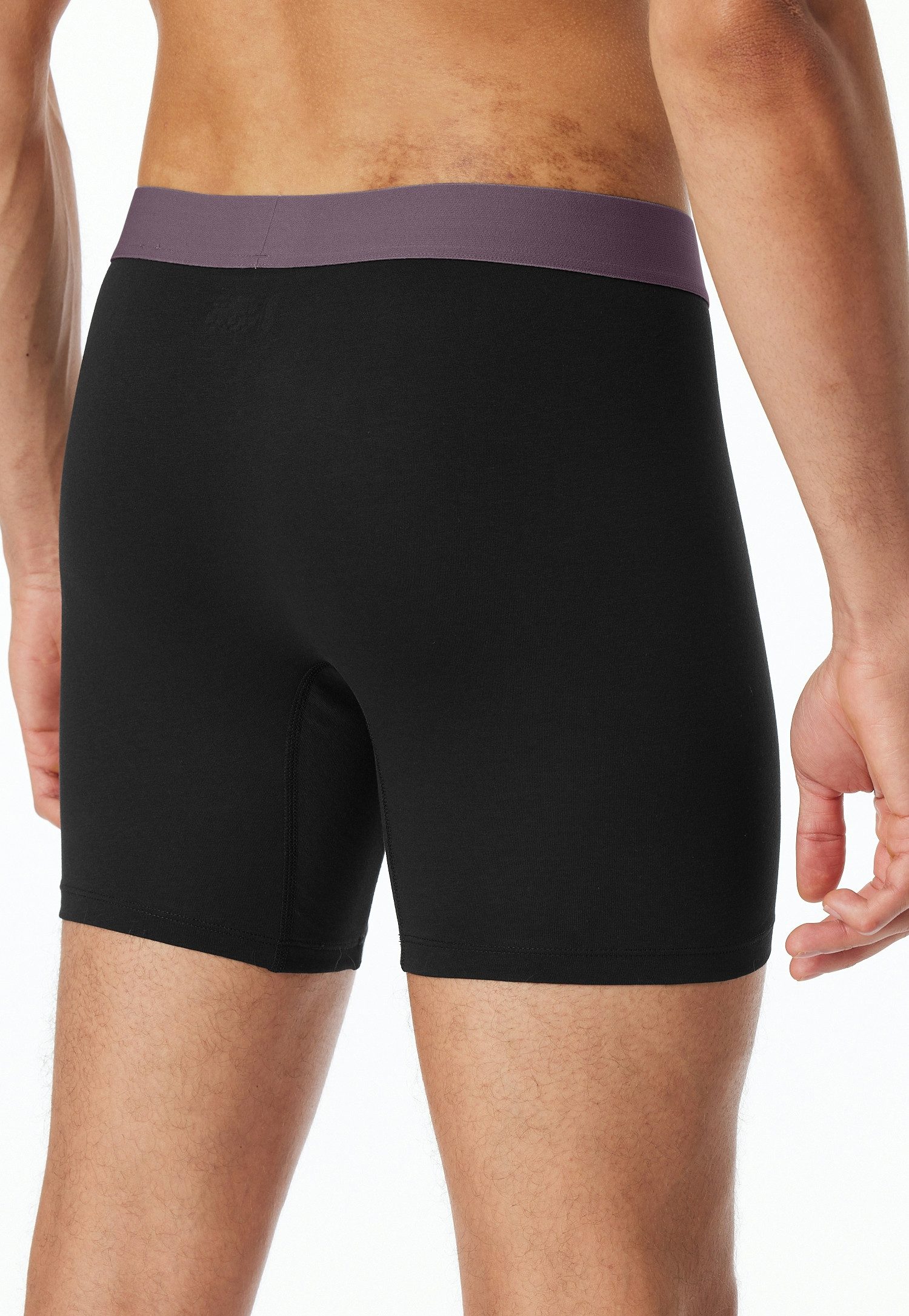 Schiesser Lange Unterhose 95/5 Multipacks (2er Pack) mit farblich abgesetztem, sportlichem Logo-Webgummibund