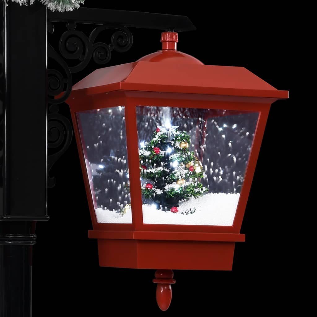 mit DOTMALL cm Doppel-Weihnachtslaterne LED Rot Schneiende LED und 188 Laterne Weihnachtsmann Schwarz