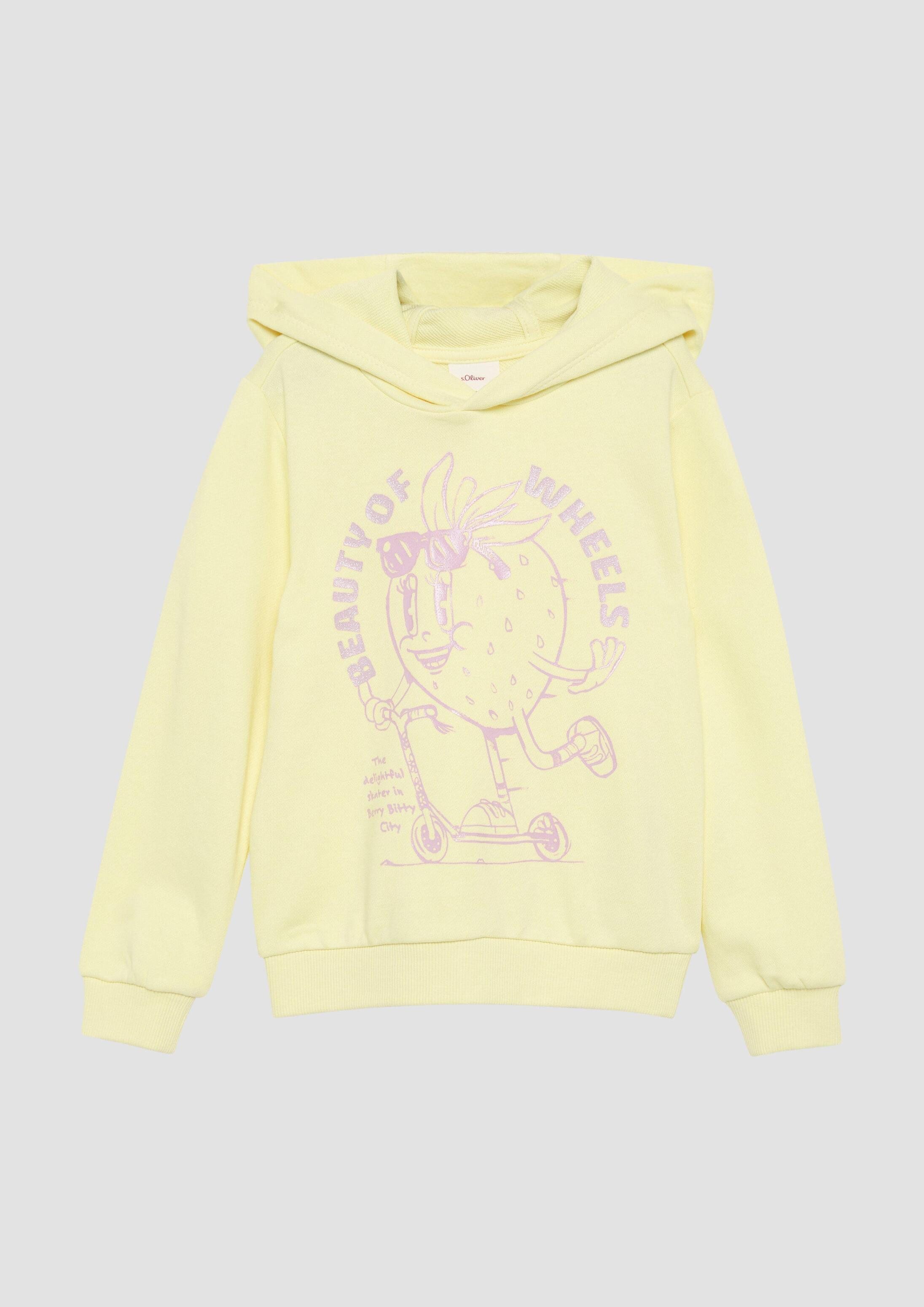 s.Oliver Sweatshirt Sweatshirt Hoodie mit Glitzerprint