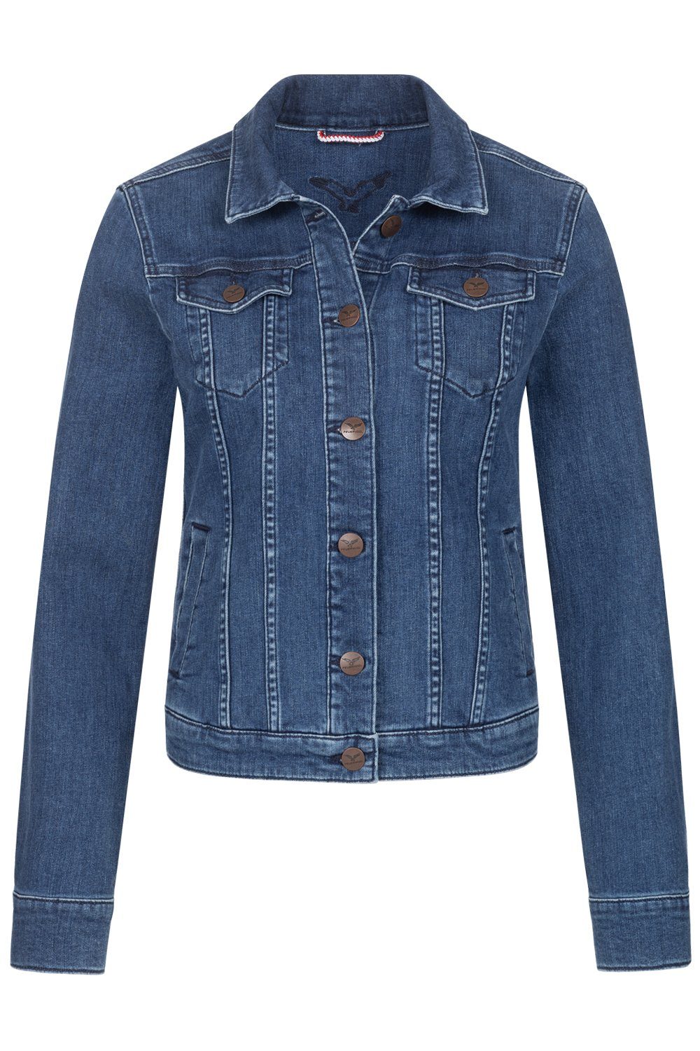 Blue Hyperflex, Fashion Feuervogl Damenjeansjacke Denim Jacket, fv-Sva:la, Jeansjacke