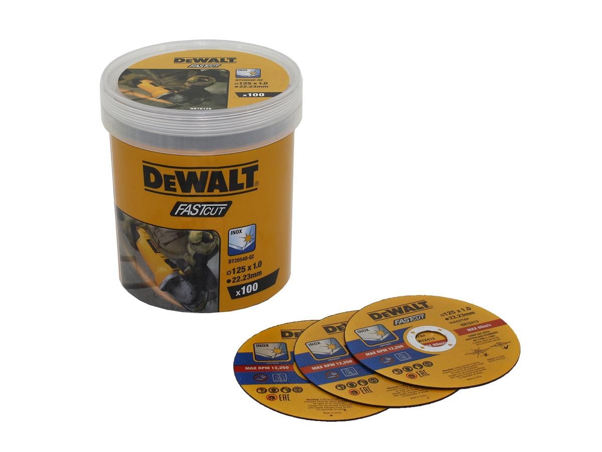 DeWalt Trennscheibe 125x1x22,23 mm Inox, Ø 125 mm, (Set), 125x1 mm, Ø Bohrung: 22,23 mm