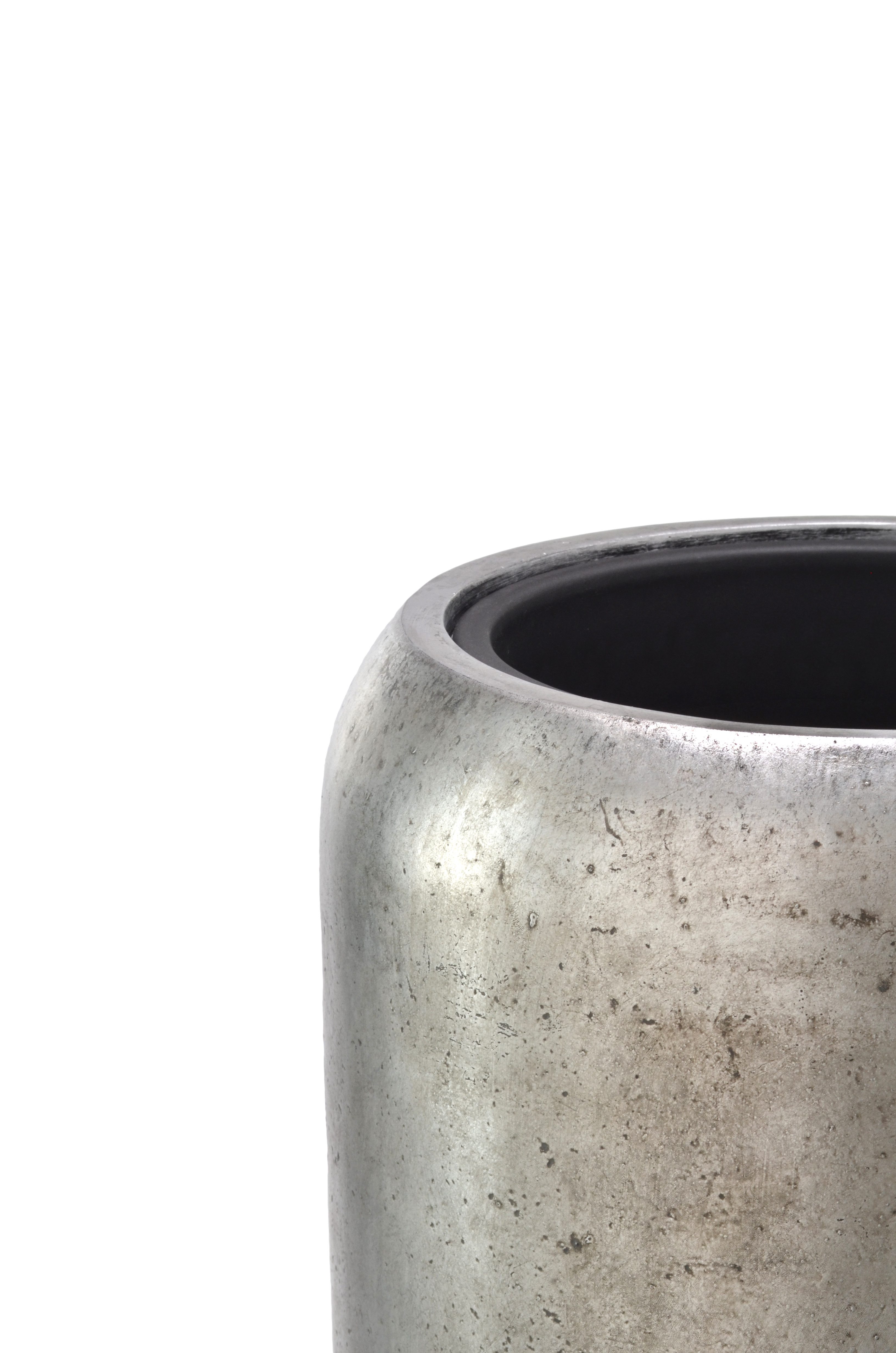 Flingora Bodenvase Cleo, mit Einsatz - Fiberglas - Indoor - Silber - Höhe 51 cm