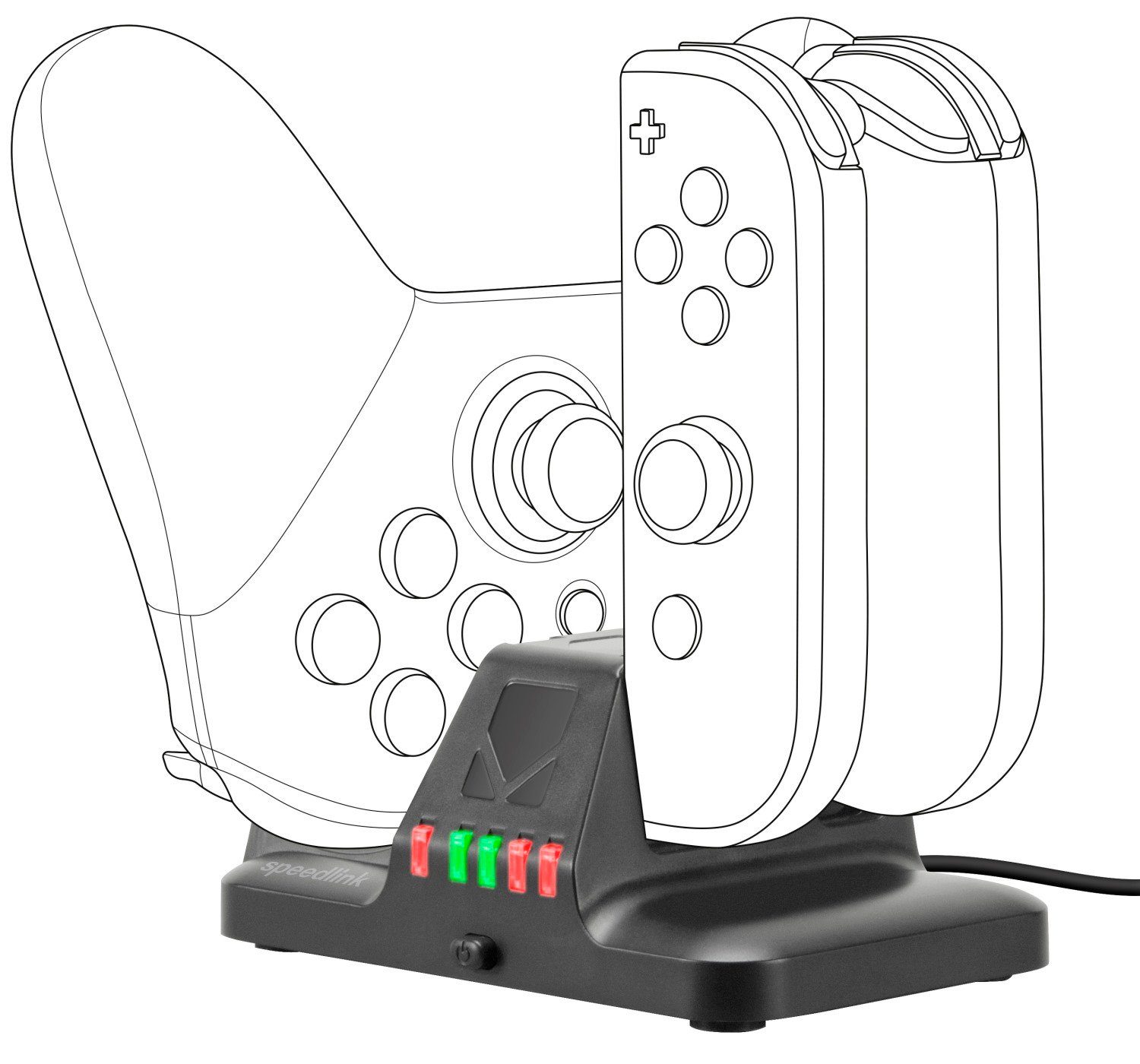 Speedlink Konsolen-Dockingstation Ladegerät Lade-Station Docking Gamepad Lader, für Nintendo Switch Joy-Con Controller