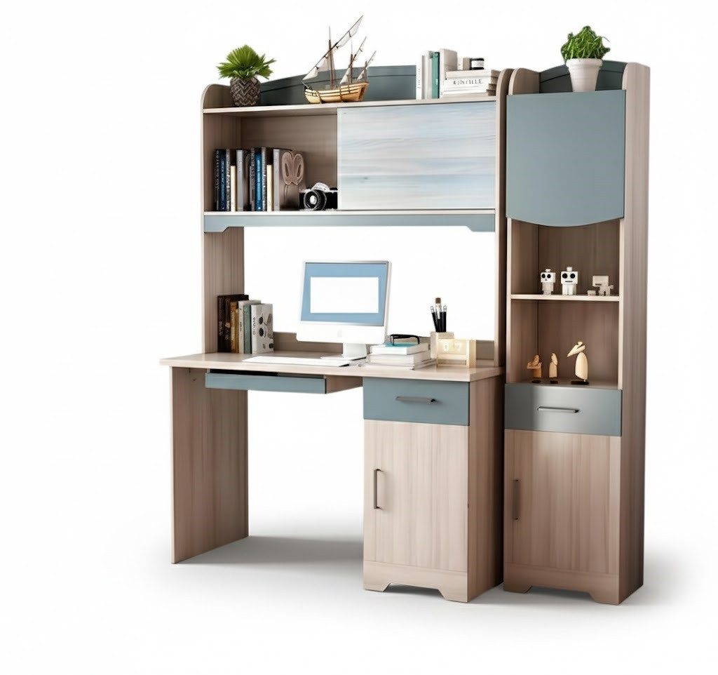 JVmoebel Kinderschreibtisch Klassische Schreibtisch Holz mit Schrank Jugendzimmer Möbel Sofort (1-St), Made in Europa