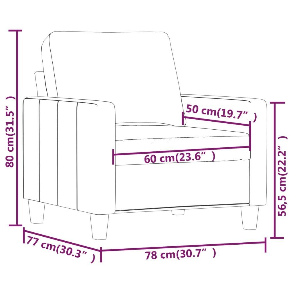 cm Sofa Sessel vidaXL Grau 60 Kunstleder