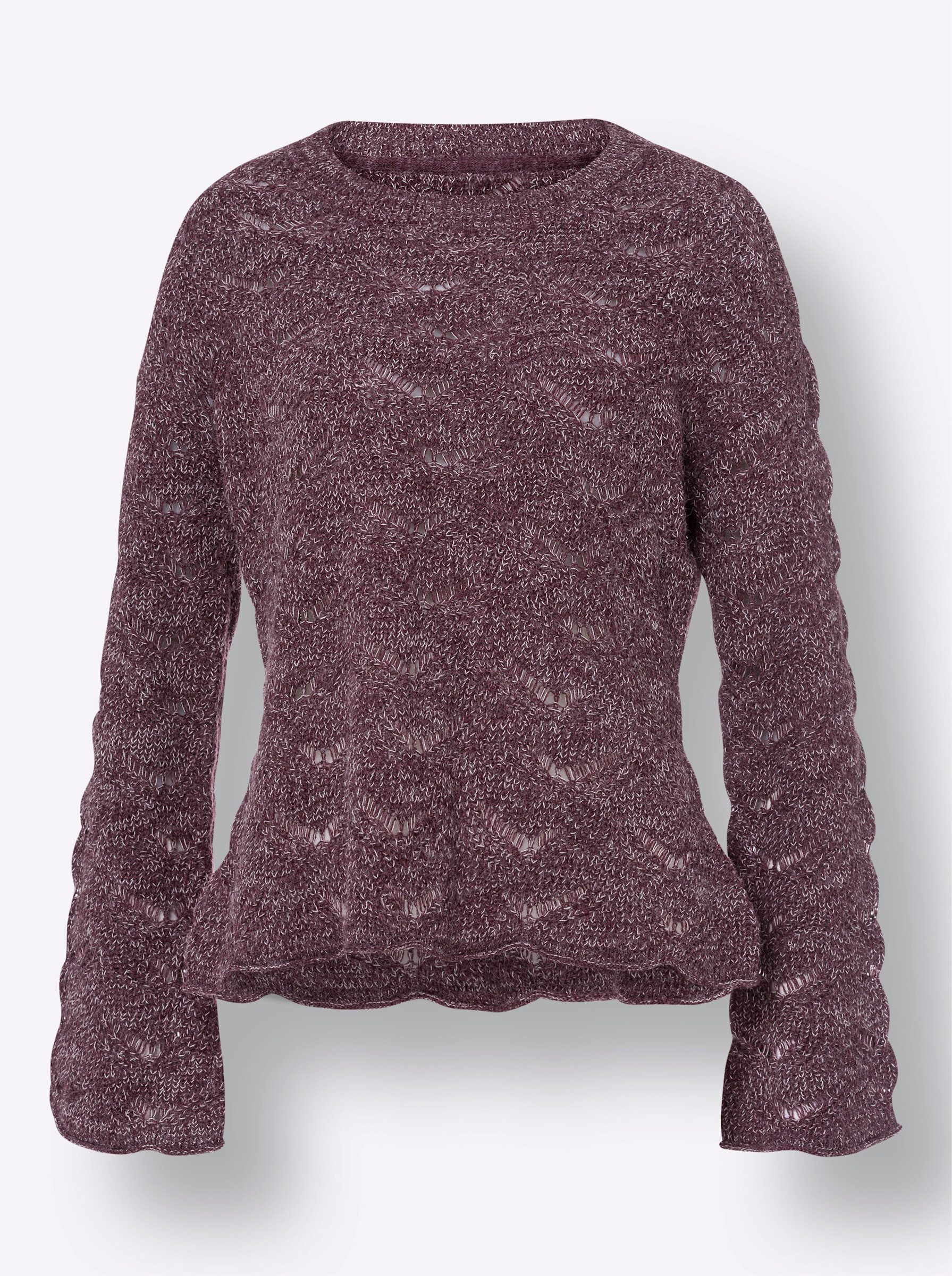 Strickpullover Pullover Langarm Ajour