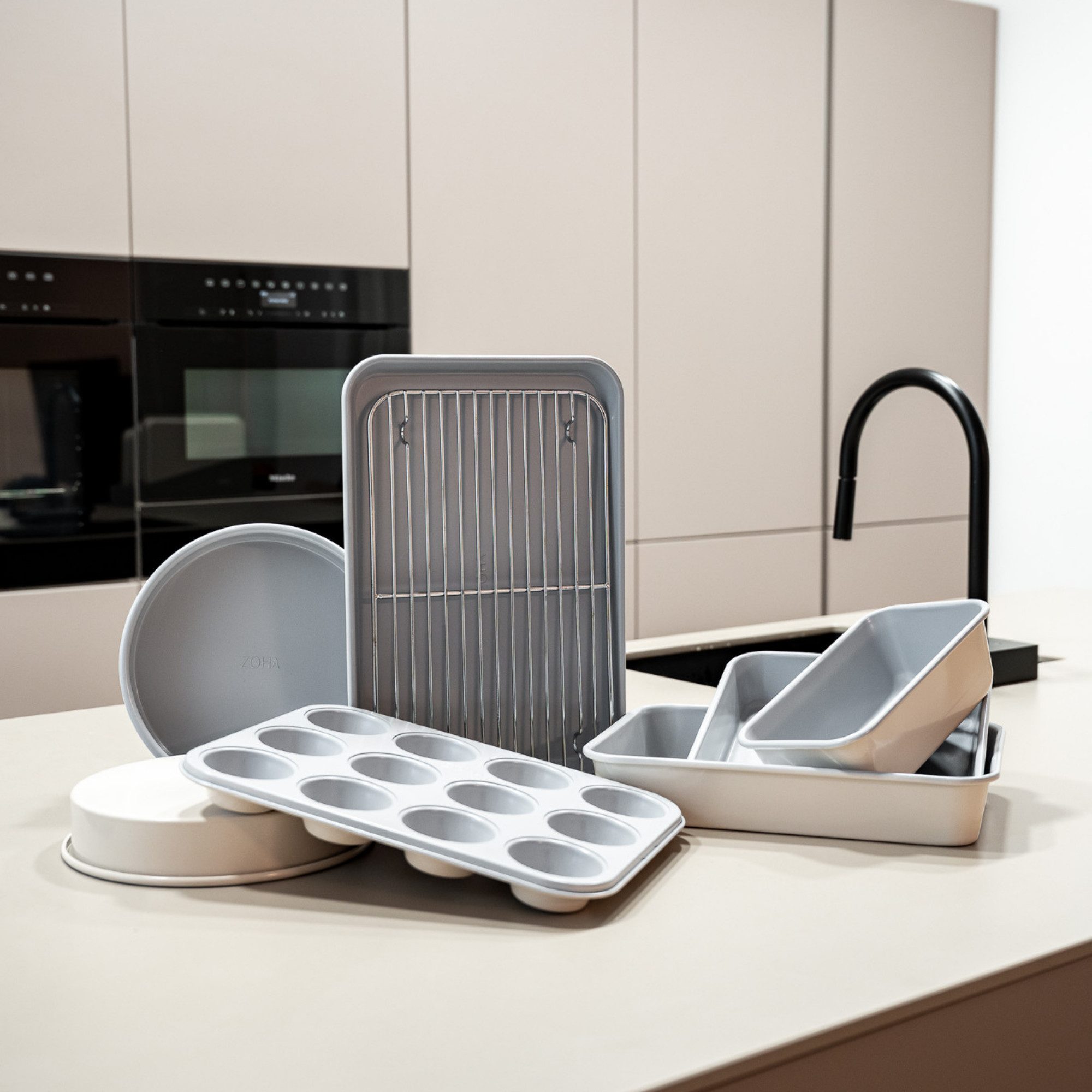 Zoha Backform mit Aluminiumkern und innovativer keramischen Antihaftbeschichtung, (6-tlg), Bis zu 290 °C hitzebeständiger Alu-Stahlkern, mühelose Reinigung – Bild 4 von 5