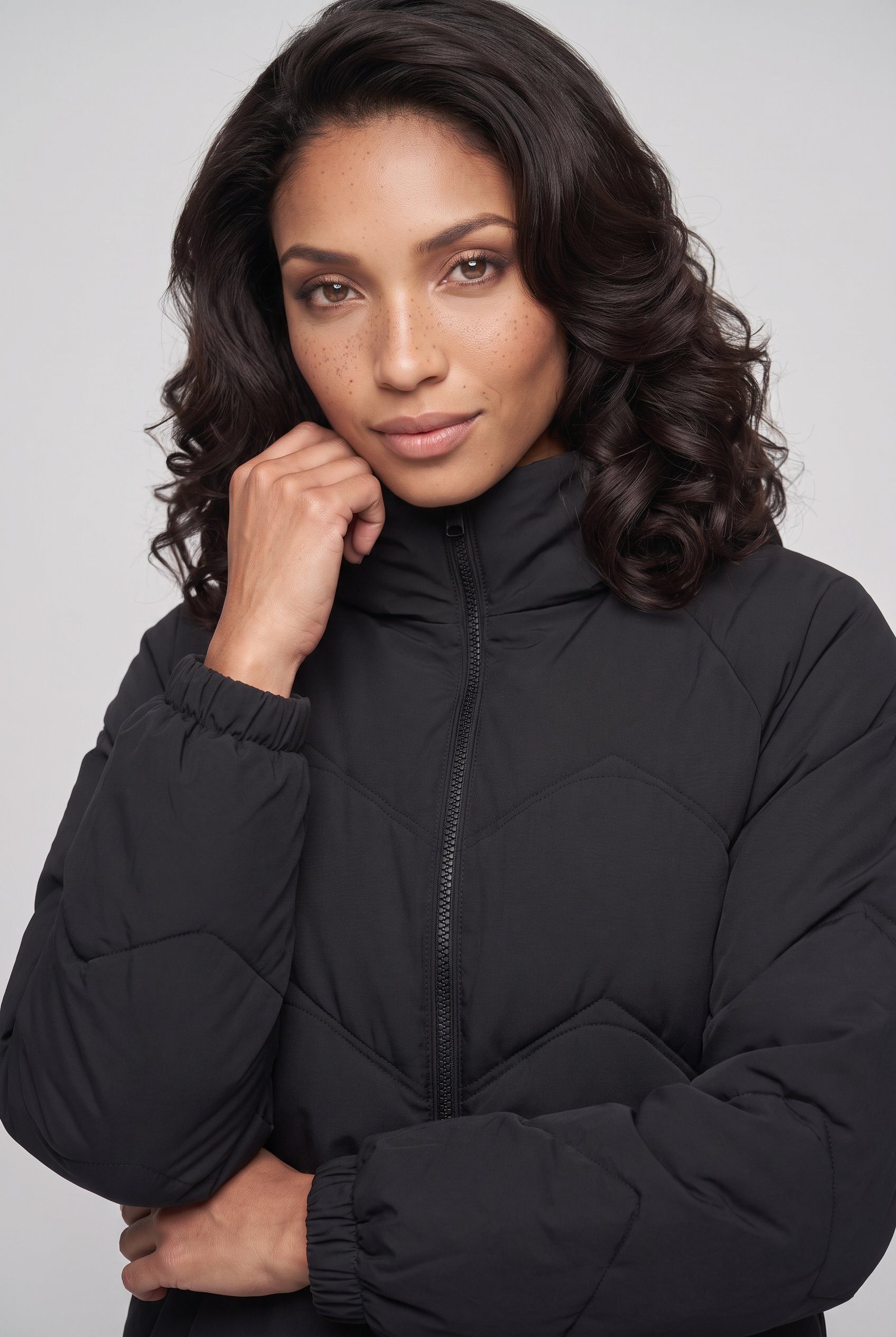 JDY Steppjacke JDYPOWER LONG HOOD PUFFER OTW HAB Kunstfaser