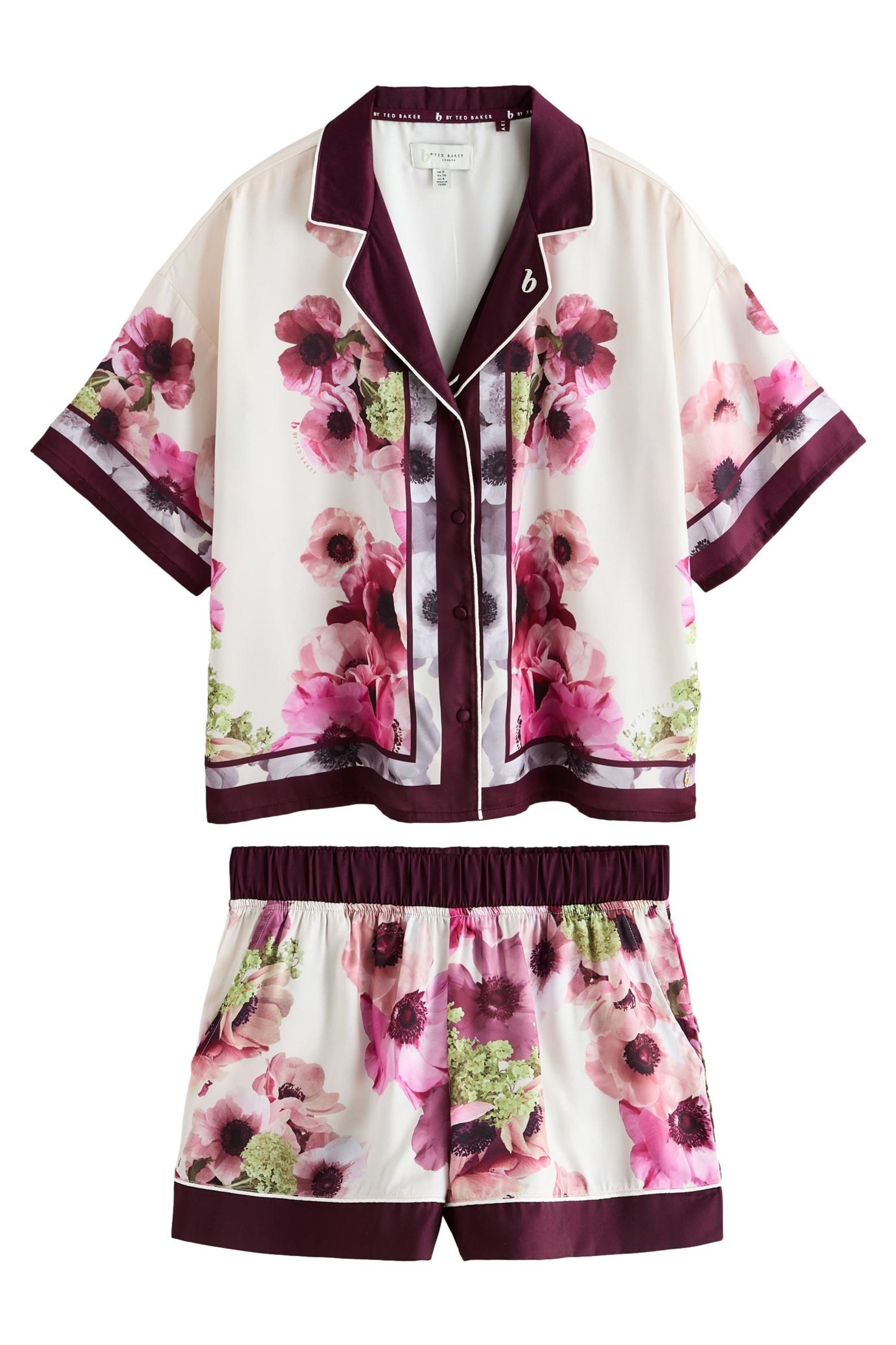 Pyjama B by Ted Baker geknöpfter Satin-Schlafanzug