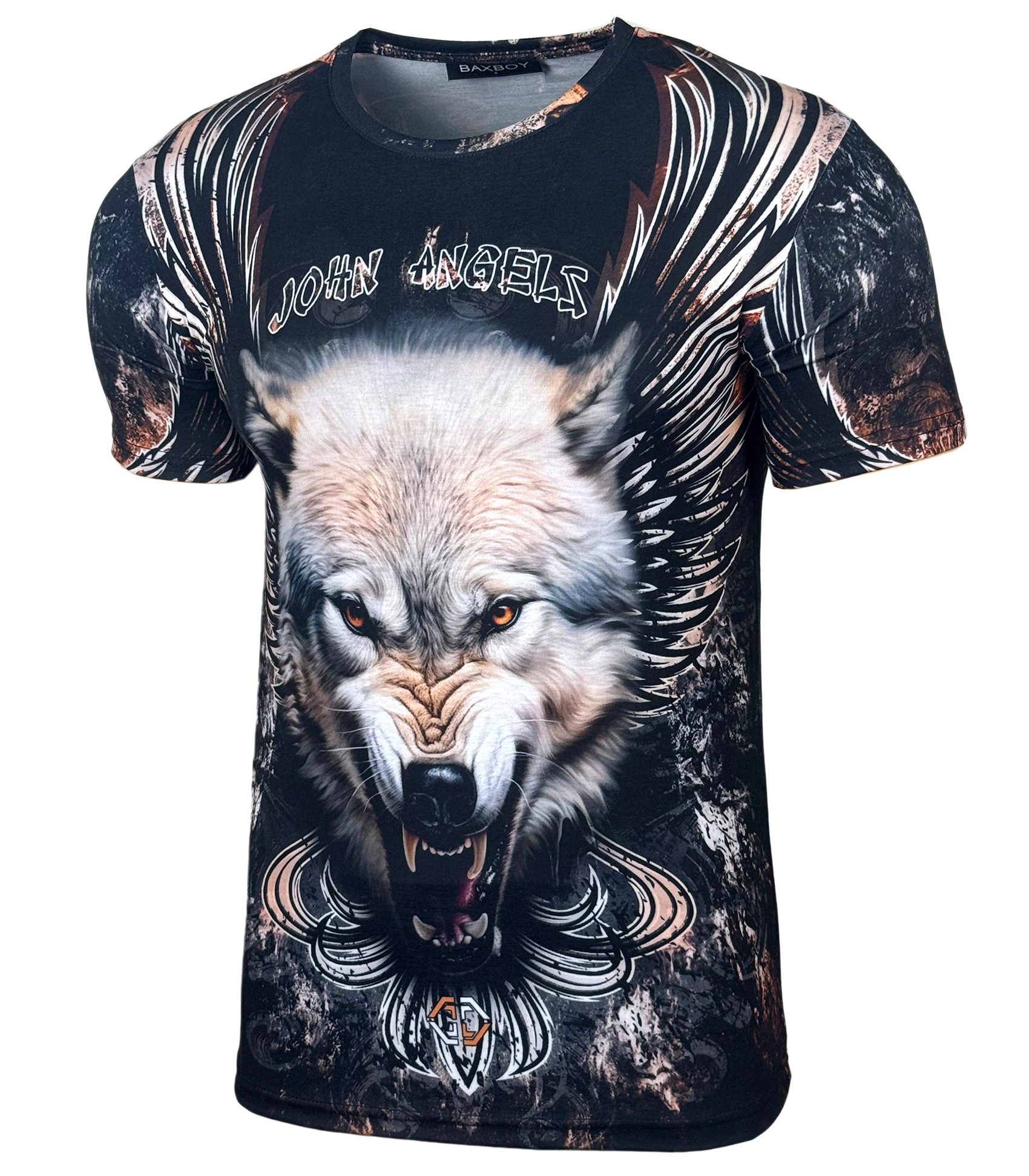 Baxboy T-Shirt Baxboy Moderner Männer Kurzarm Allover Print T-Shirt 220-229 günstig online kaufen