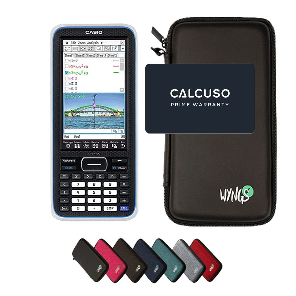 CASIO Taschenrechner Classpad II (fx-CP400) inkl. WYNGS Schutztasche Schwarz