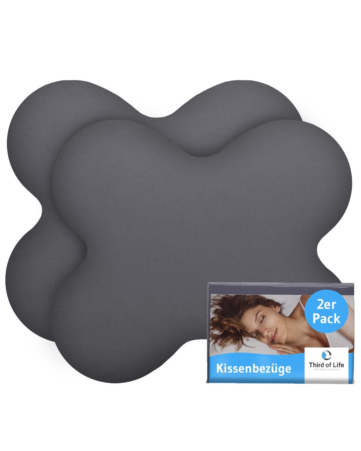 Third of Life Seitenschläferkissenbezug ACAMAR Baumwoll-Kissenbezug Doppelp günstig online kaufen
