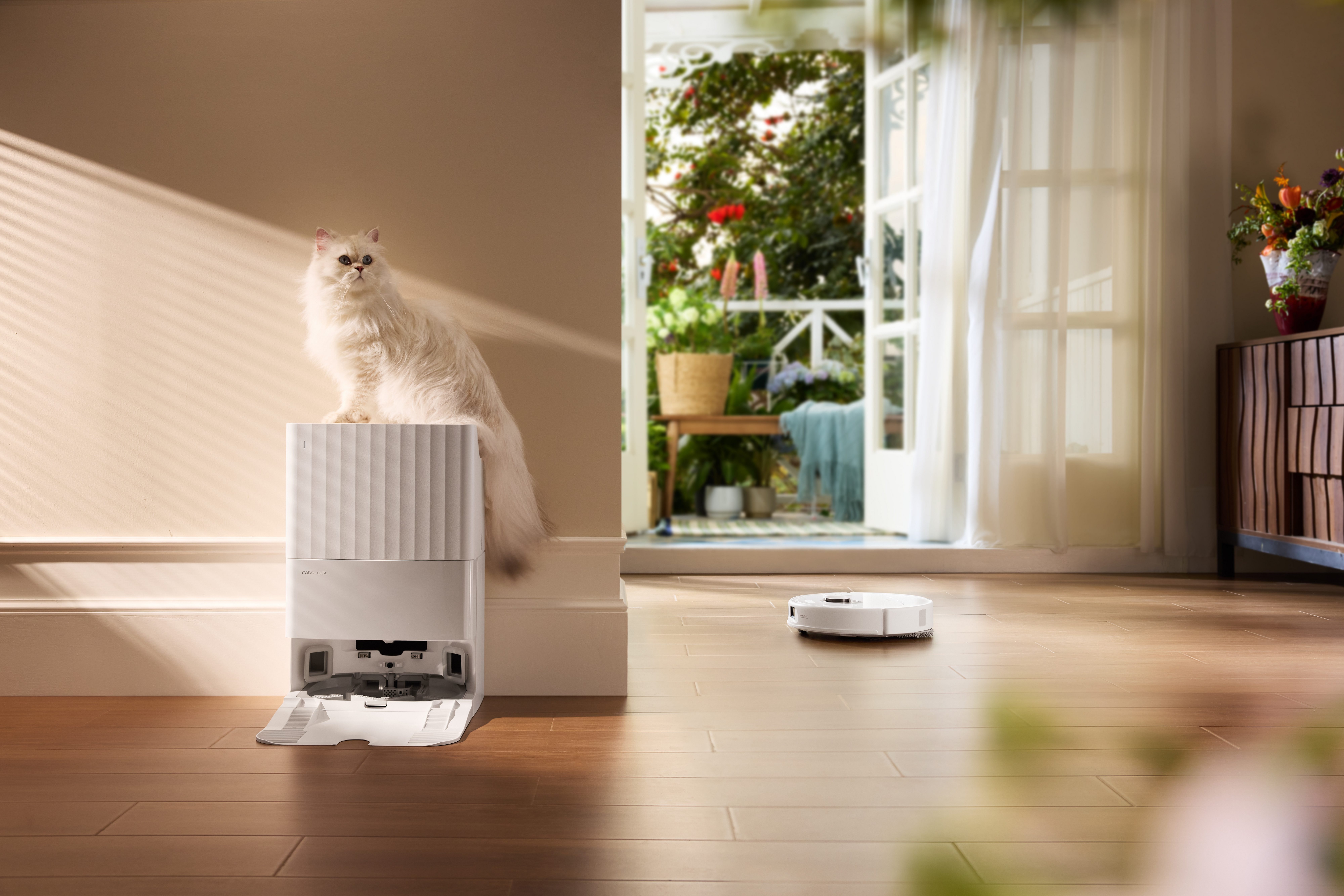 Roborock Saugroboter Roborock QR 598 mit Wischfunktion E11-Filter im Roboter, 60 W, beutellos, Moppreinigung mit 0,95 Rate, Trocknung mit kühler Luft