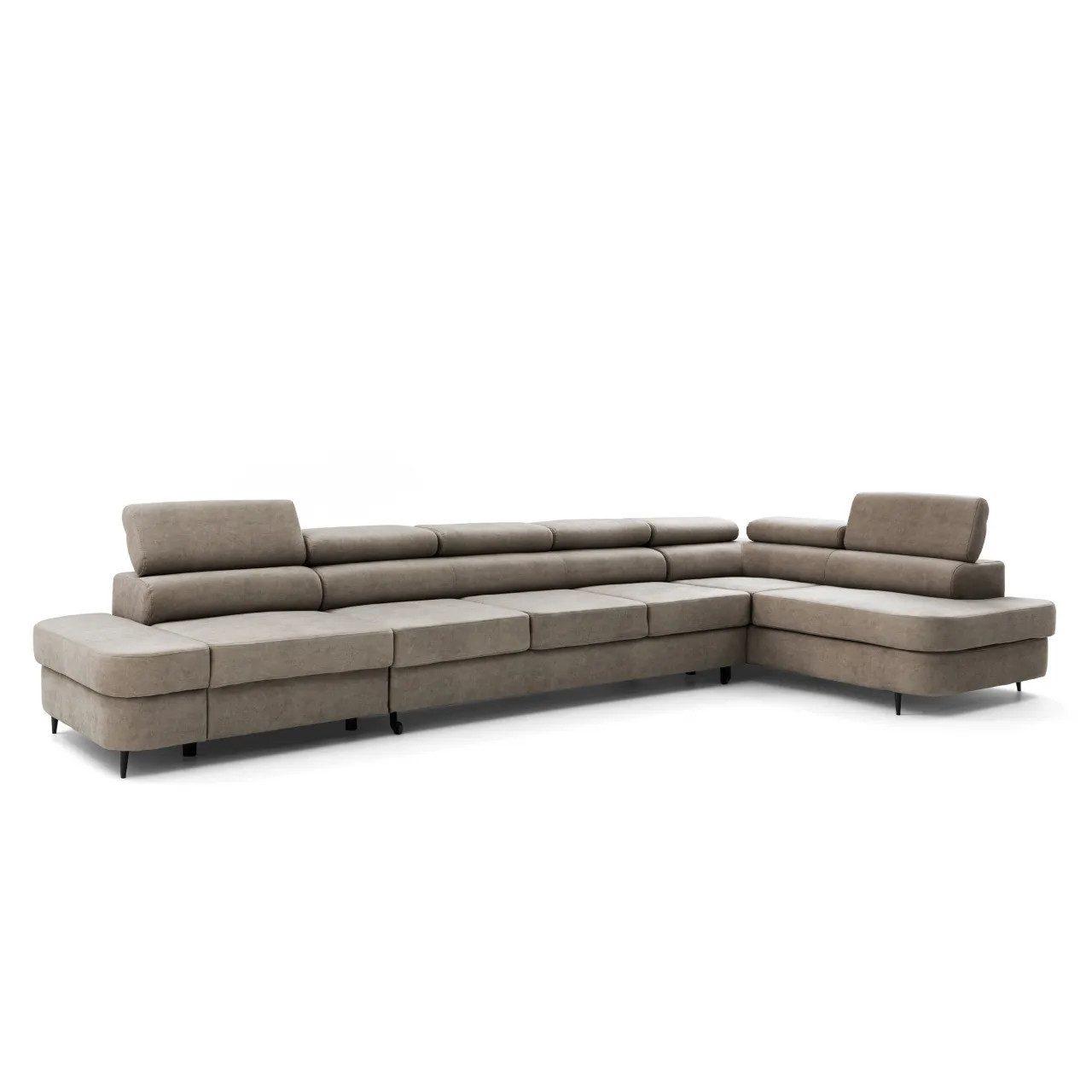 Muffo Ecksofa PRIAM XXL, Funktion Schlafen, elegante einfache Form