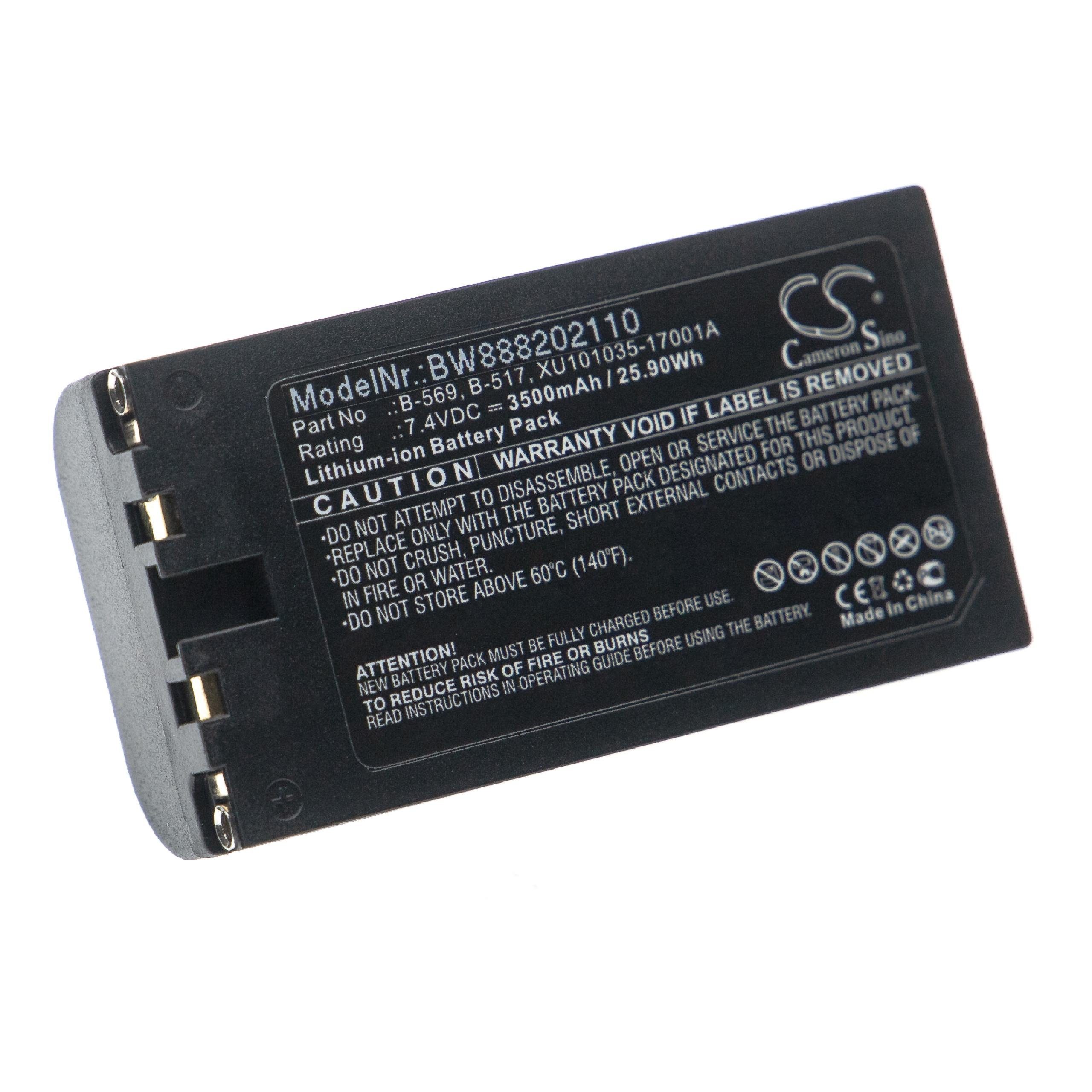 vhbw kompatibel mit Graphtec GL900E-8, GL840, GL900E-4, GL900 Akku Li-Ion 3500 mAh (7,4 V)