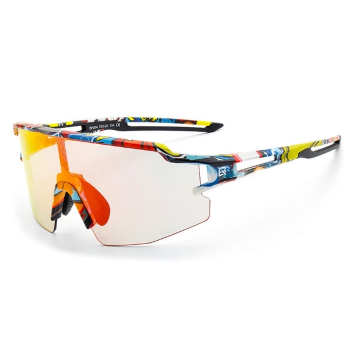 Fahrradbrille Photochrome Fahrradbrille UV-Schutz und Korrektureinsatz - Mehrfarbig